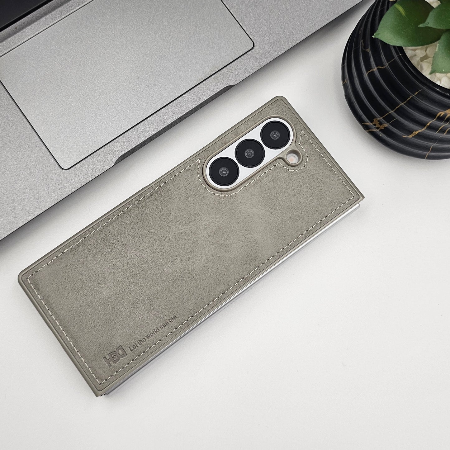 Premium Stitched Design with Soft Velvet Lining for Samsung Galaxy Z Fold 6 | Slim Protective Cover