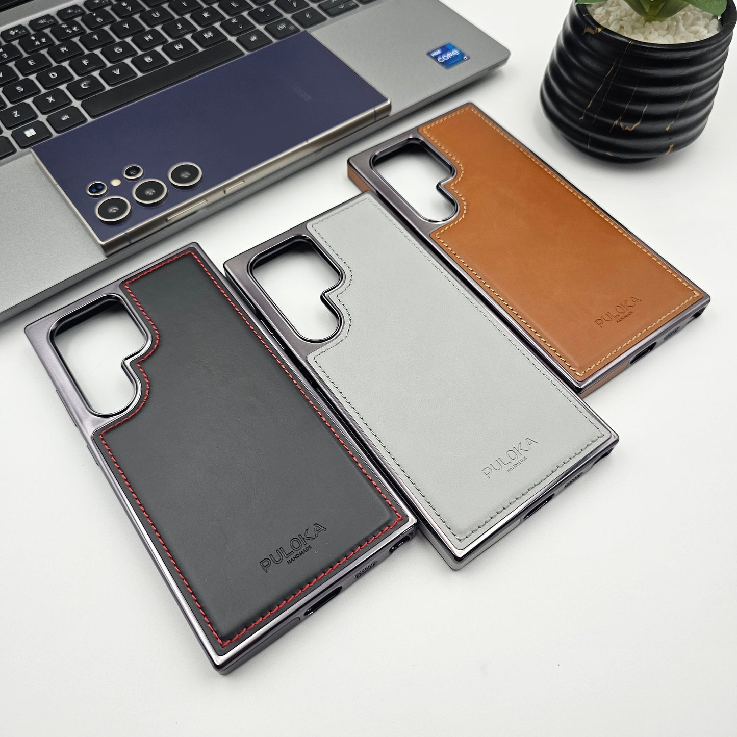 Samsung Galaxy S25 Ultra Minimalistic Design Chrome Case Inside Velvet