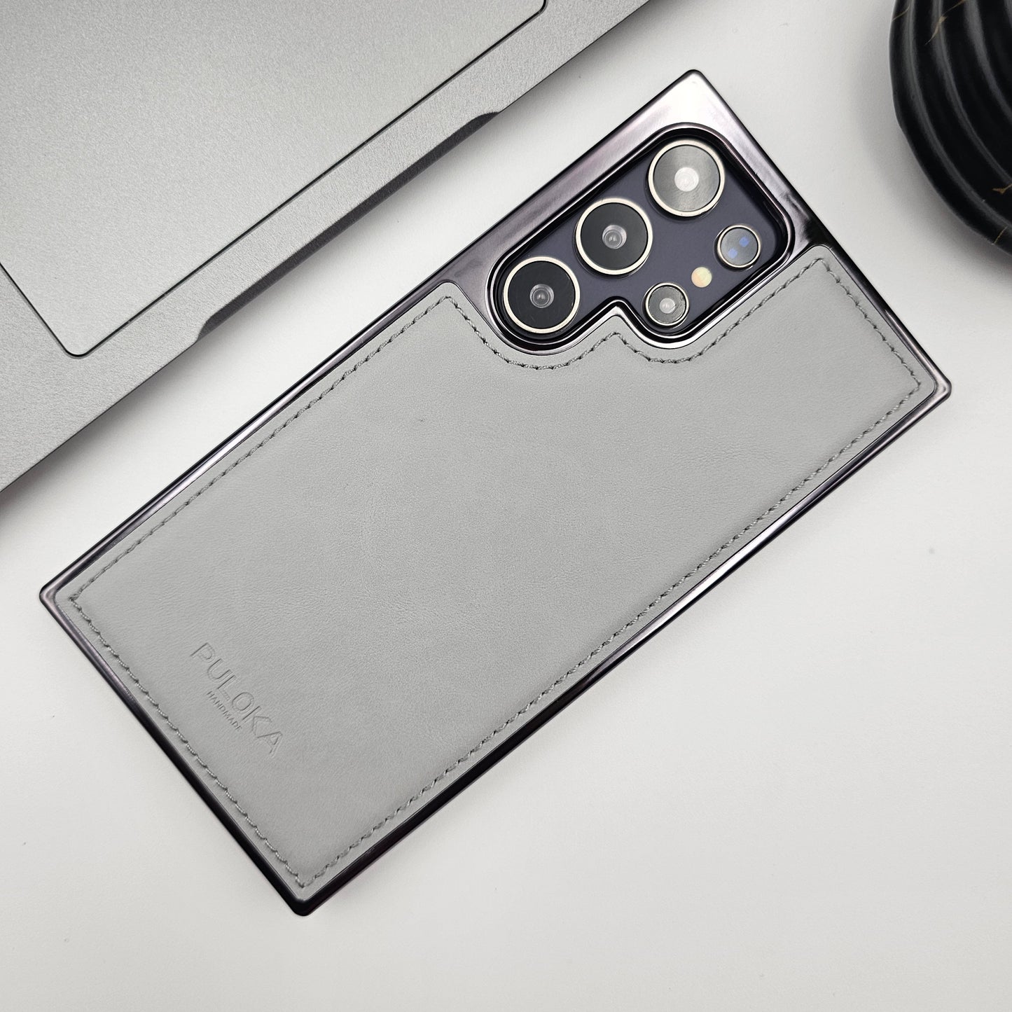 Samsung Galaxy S25 Ultra Minimalistic Design Chrome Case Inside Velvet