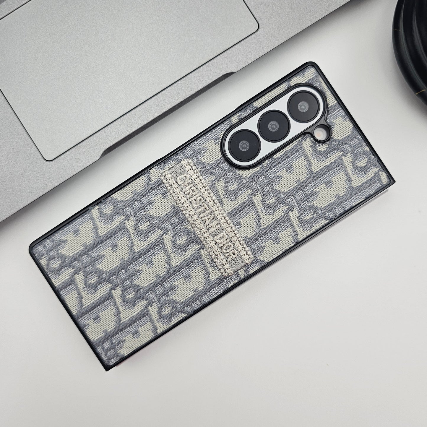 Samsung Galaxy Z Fold 6 CD Vertical Stitched Embroidery Case Cover