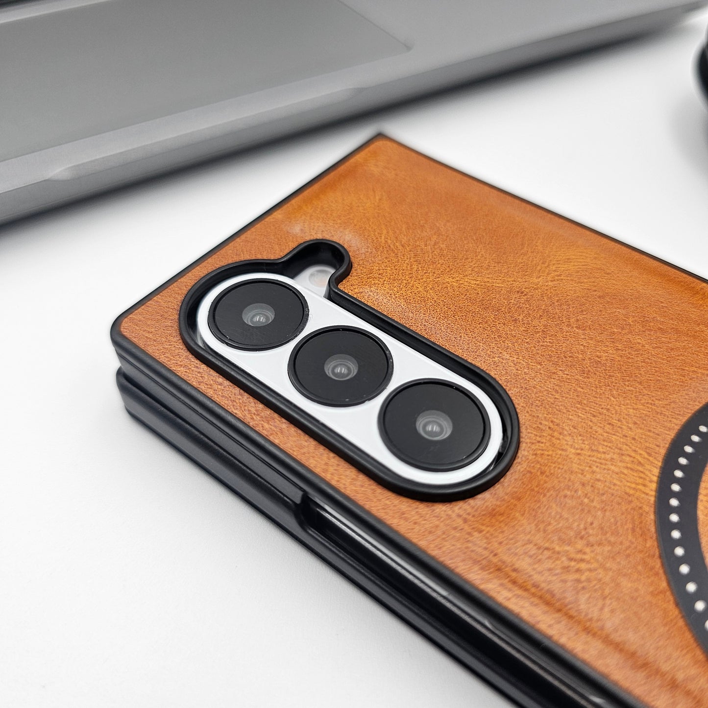 Samsung Galaxy Z Fold 5 PU Leather Magnetic Magsafe Case