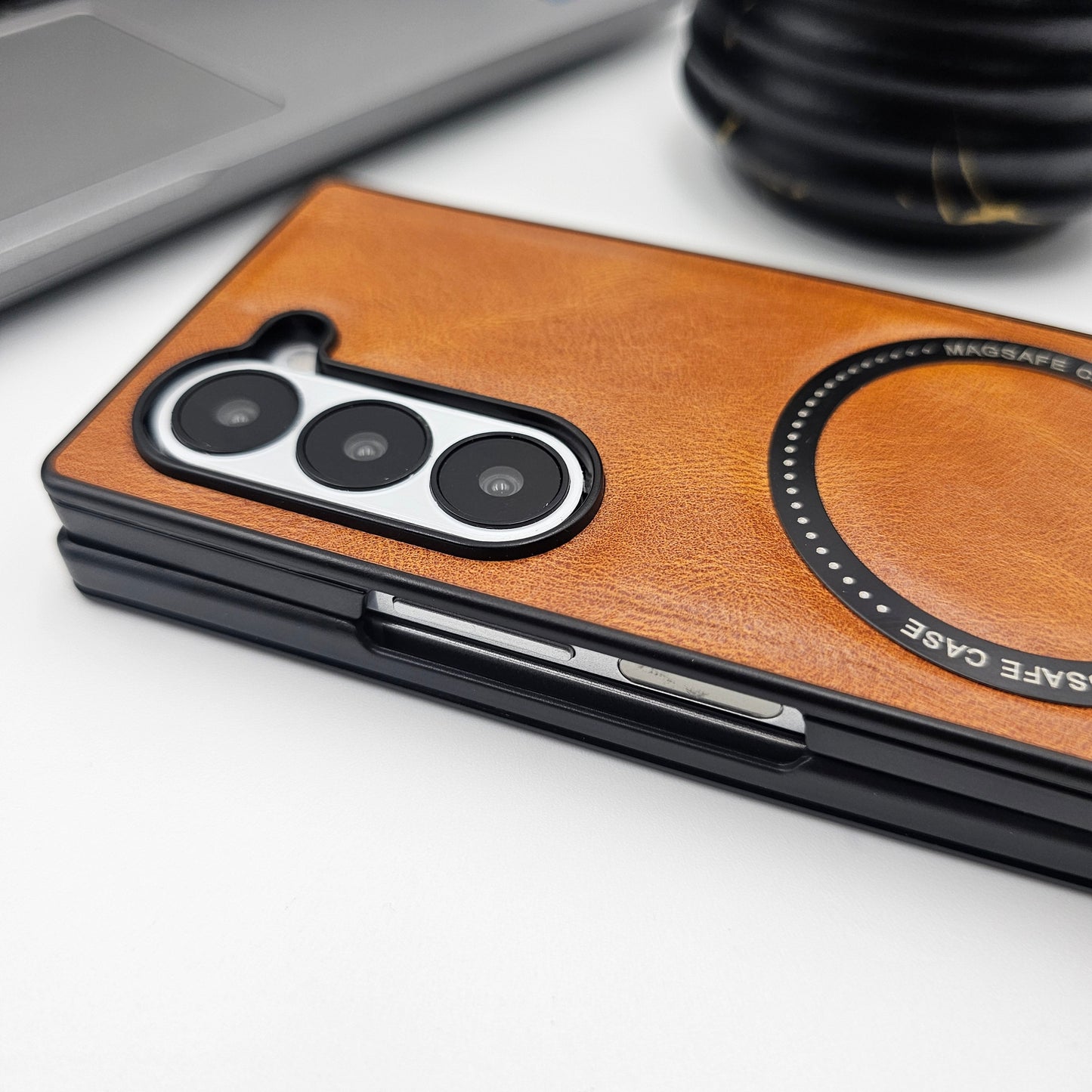 Samsung Galaxy Z Fold 5 PU Leather Magnetic Magsafe Case
