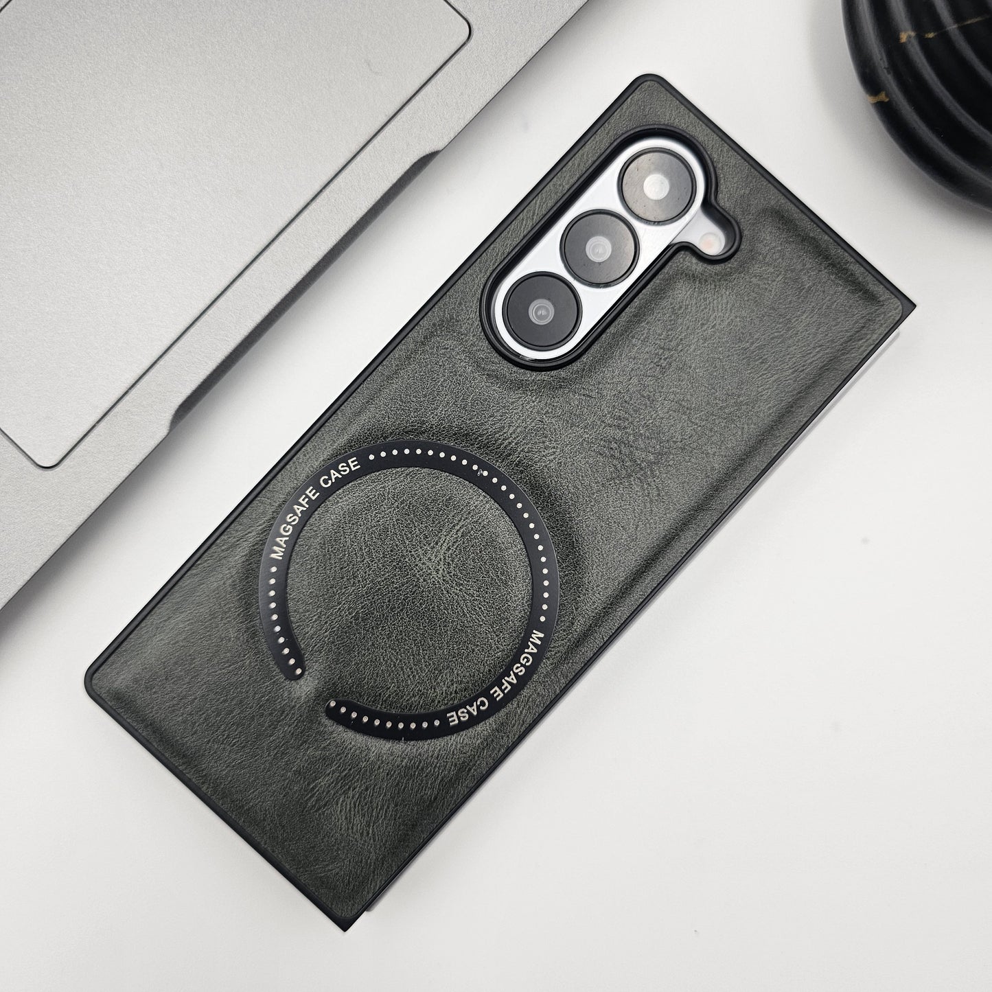 Samsung Galaxy Z Fold 5 PU Leather Magnetic Magsafe Case
