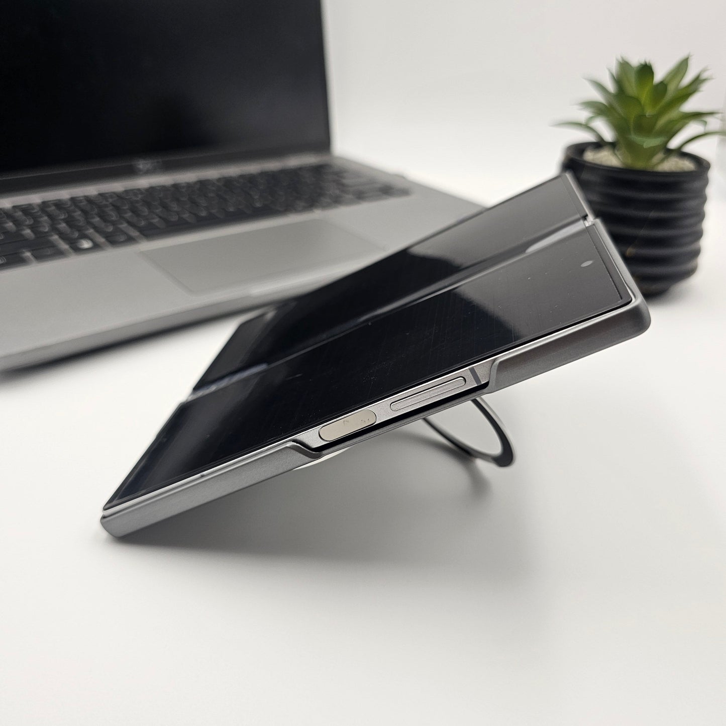 Magnetic Ring Stand Case with Front Screen Protector for Samsung Galaxy Z Fold 7 | Slim Grip & Full Body Coverage