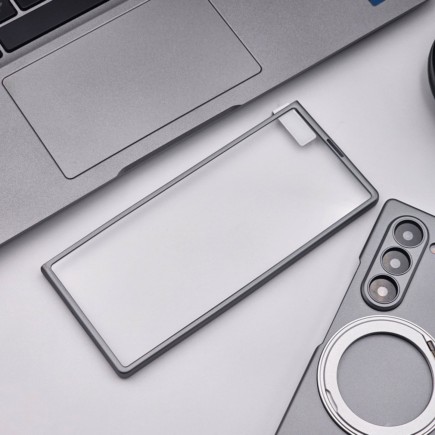 Magnetic Ring Stand Case with Front Screen Protector for Samsung Galaxy Z Fold 6 | Slim Grip & Full Body Coverage