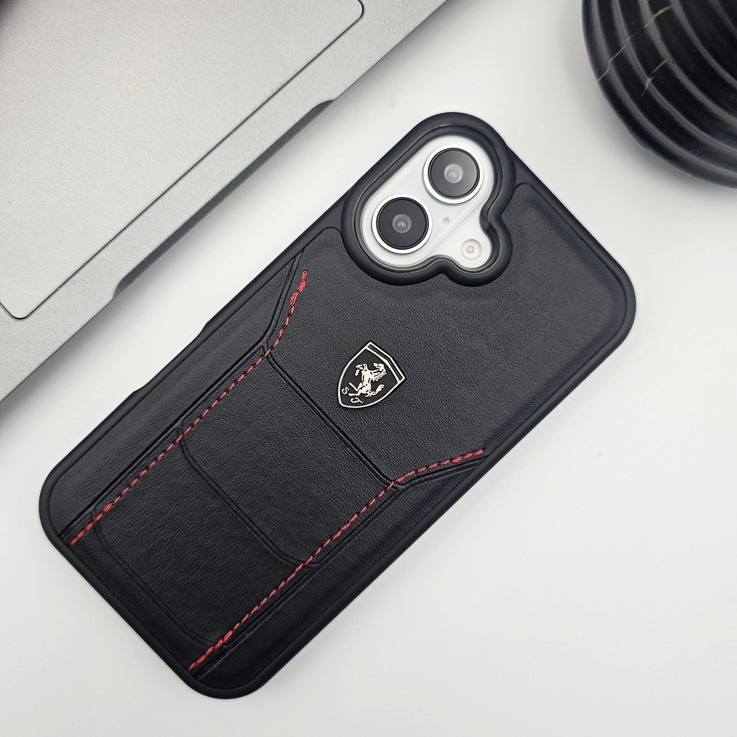 Luxury FR Stitched Leather Case for iPhone | Premium Slim Protective Cover