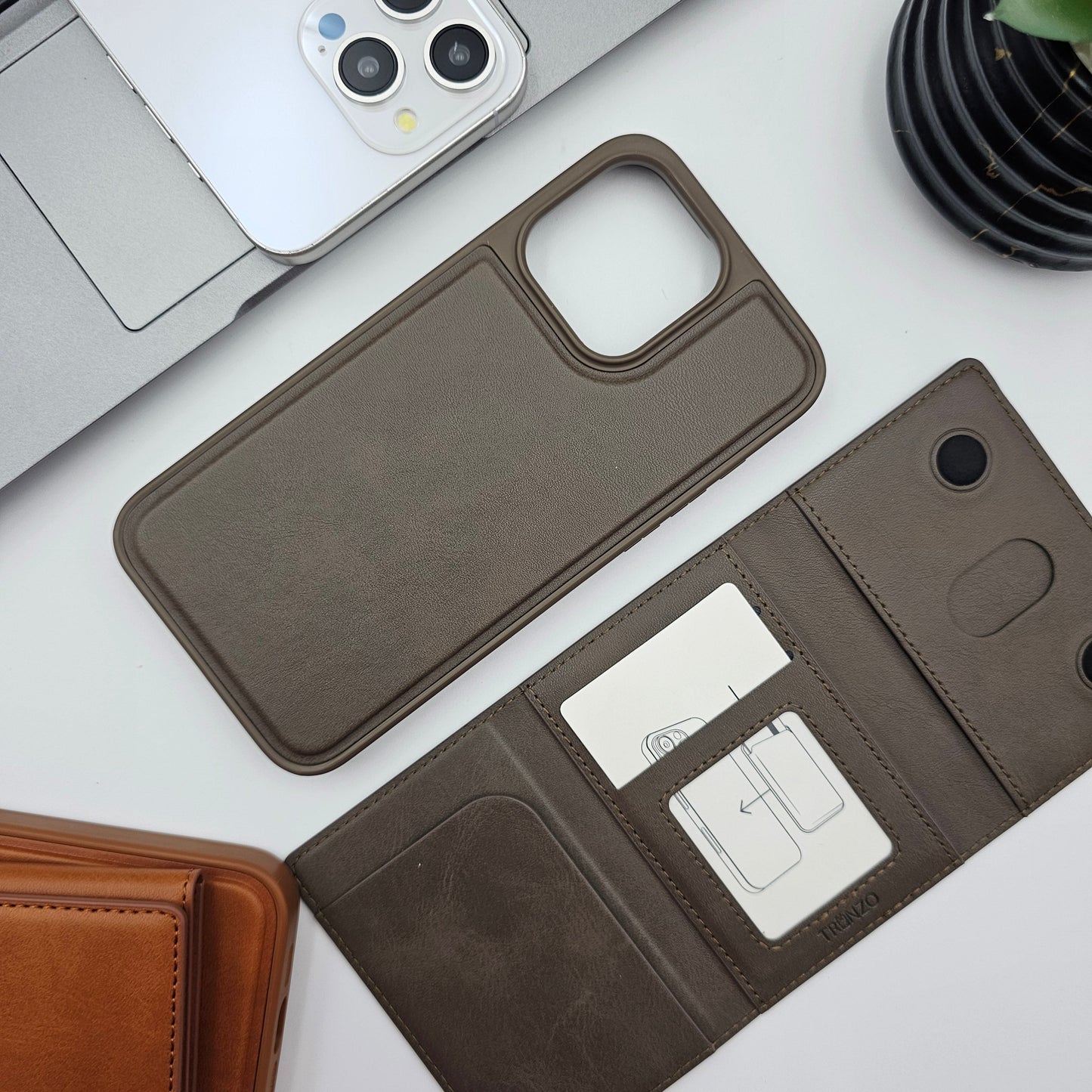 iPhone Leather Detachable Magnetic Wallet Card Holder Case