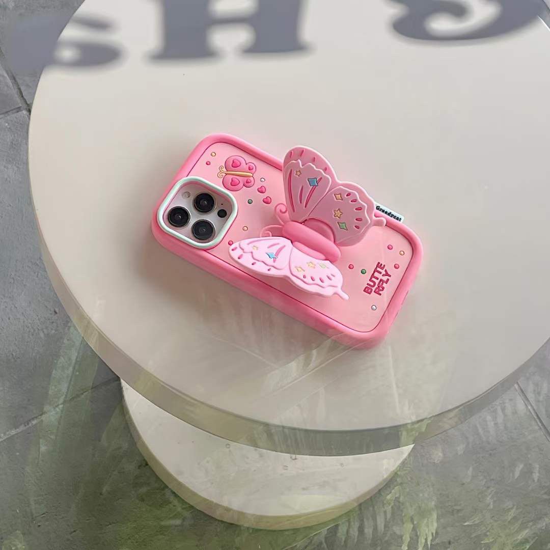 iPhone 3D Cute Silicone Butterfly Shockproof Case Cover Clearance
