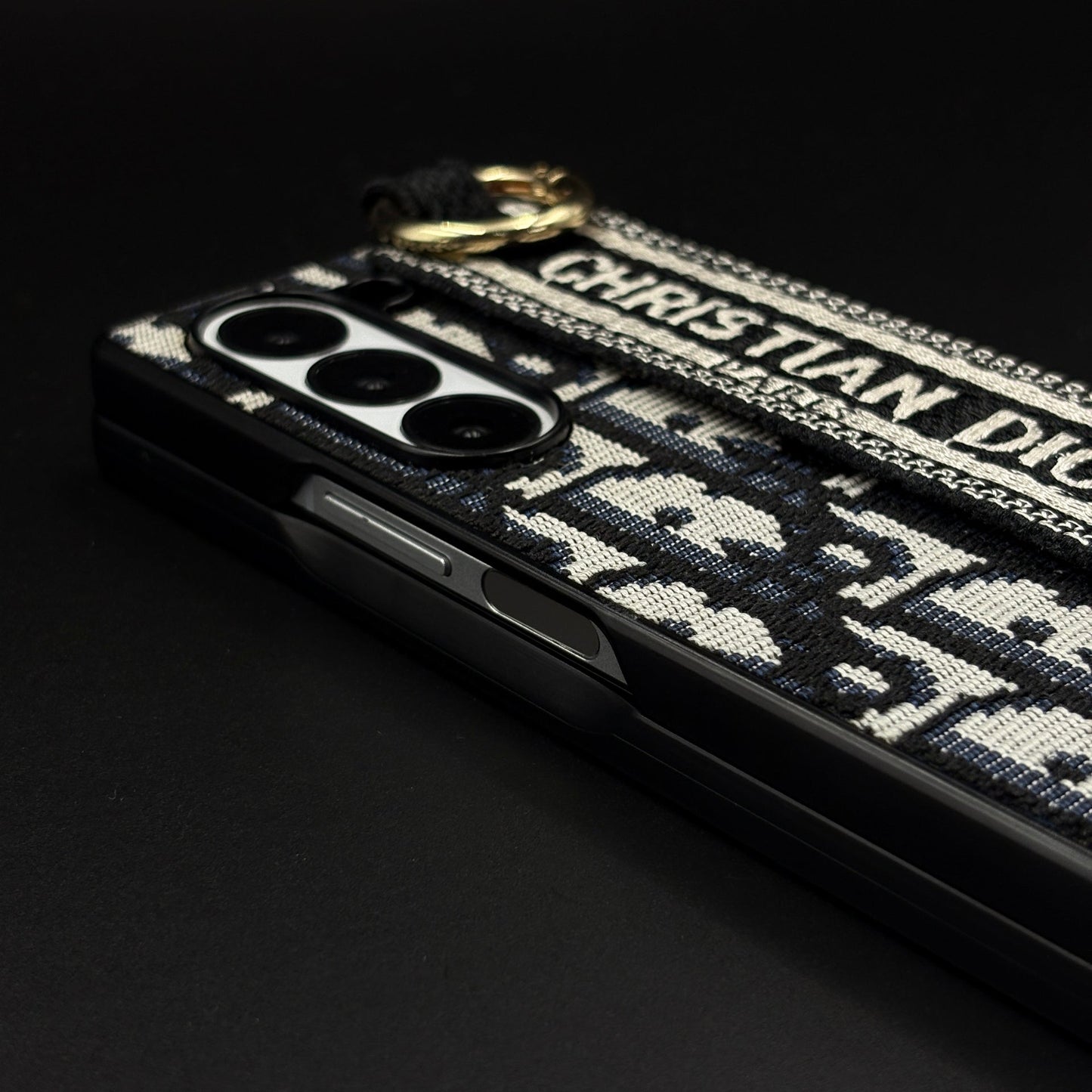 Luxury Embroidered Belt Strap Case for Samsung Galaxy Z Fold 5 | Premium Designer Style Protection