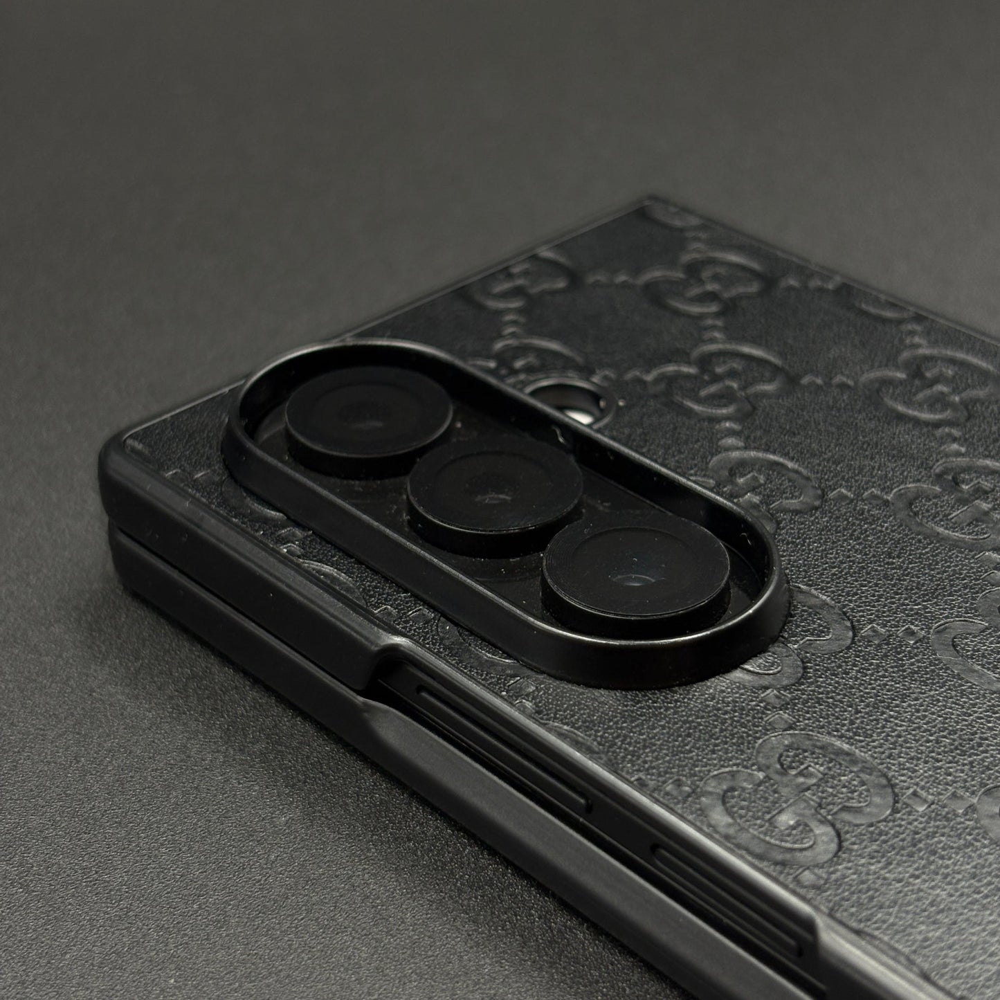 Luxury GG Pattern Leather Feel Case for Samsung Galaxy Z Fold 5 | Designer-Inspired Premium Back Cover