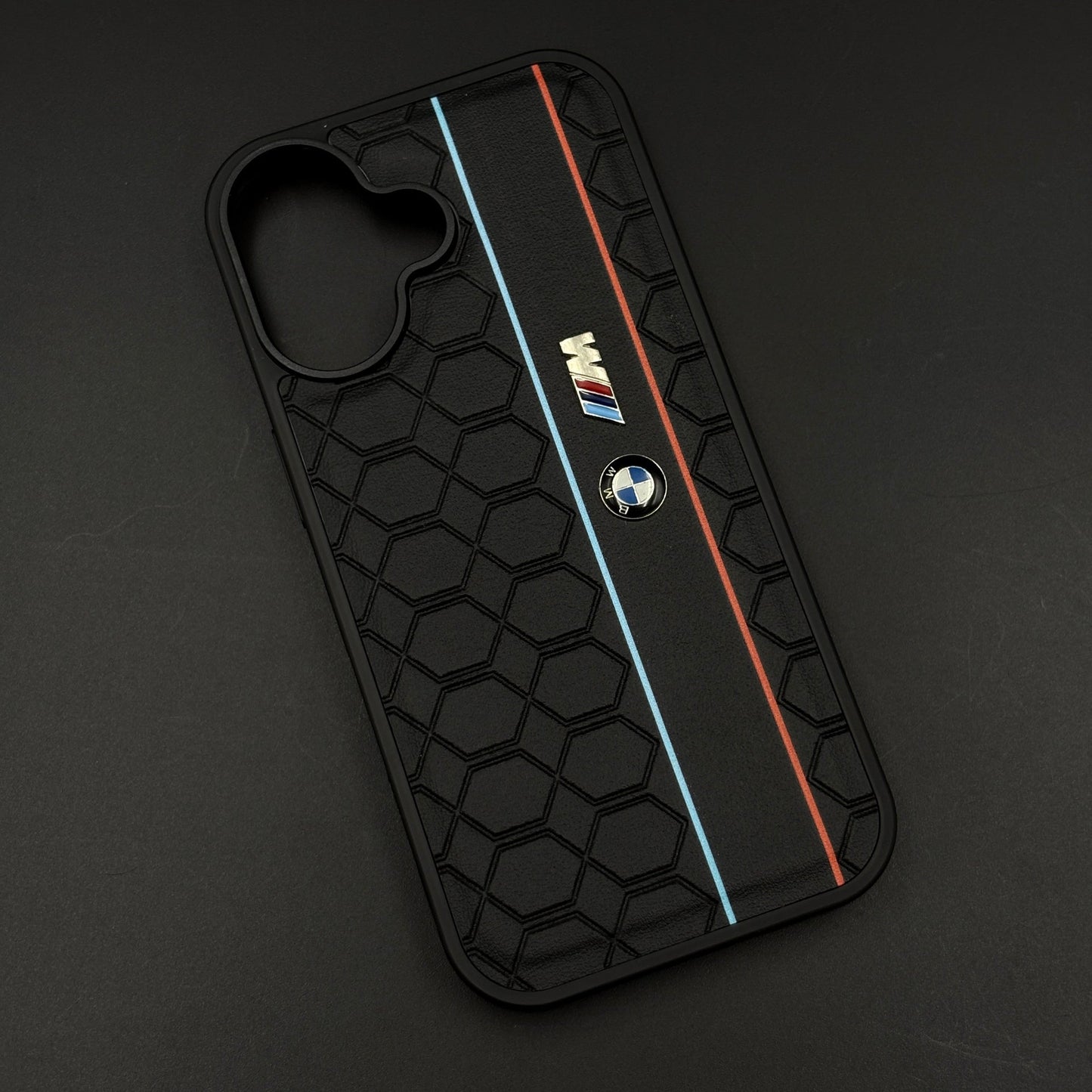 Performance M Sport Honeycomb Phone Case Cover for iPhone 17 | Racing Stripe Edition