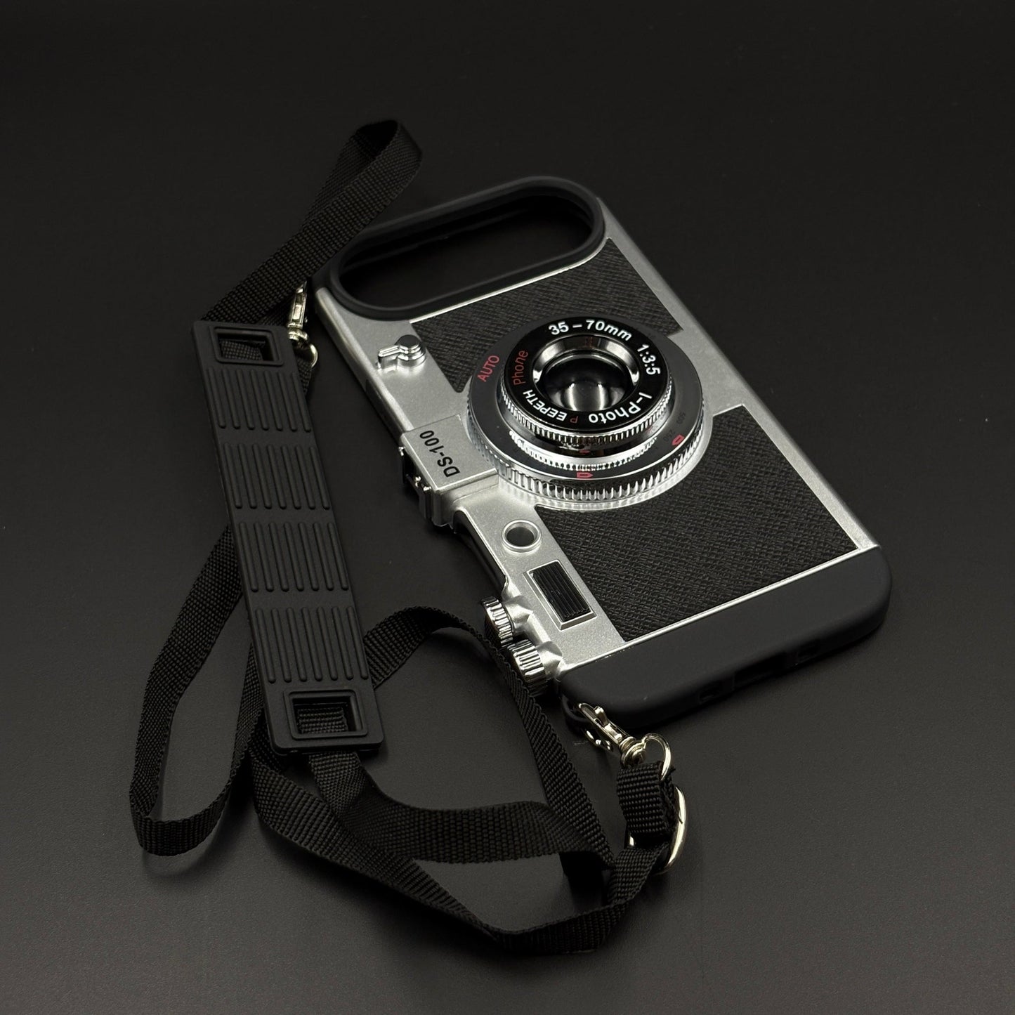 3D Vintage Camera Phone Case Cover for iPhone 17 Air | Retro Designer | Detachable Sling