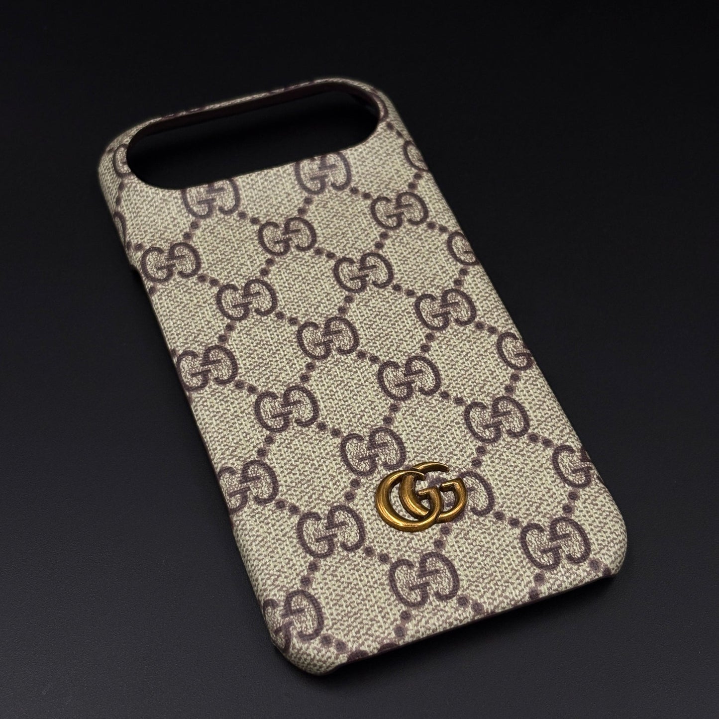GG Monogram Luxury Pattern Mobile Case Cover for iPhone 17 Air | Premium Emblem Canvas Edition