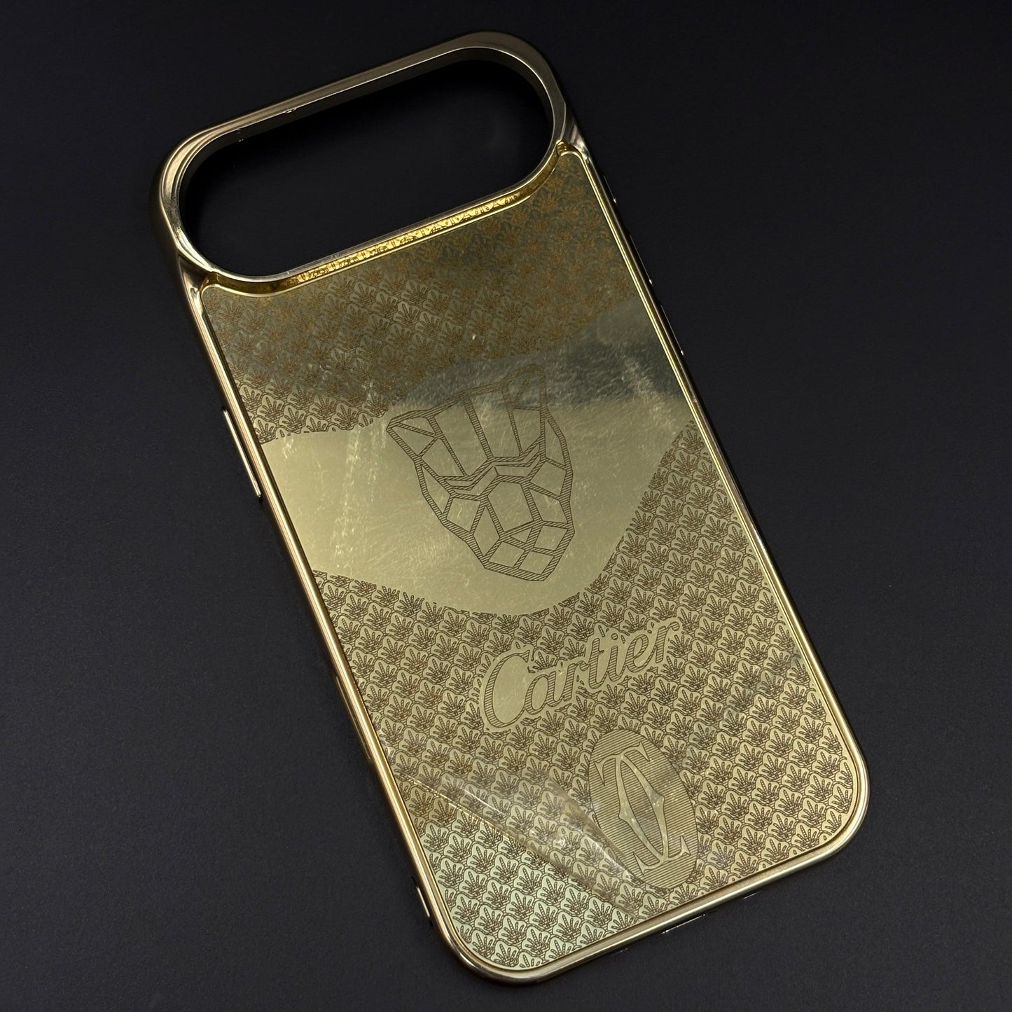 Handcrafted 24K Gold Plated Branded Wolf Mobile Case Cover for iPhone 17 Air | Reflective Gold Finish
