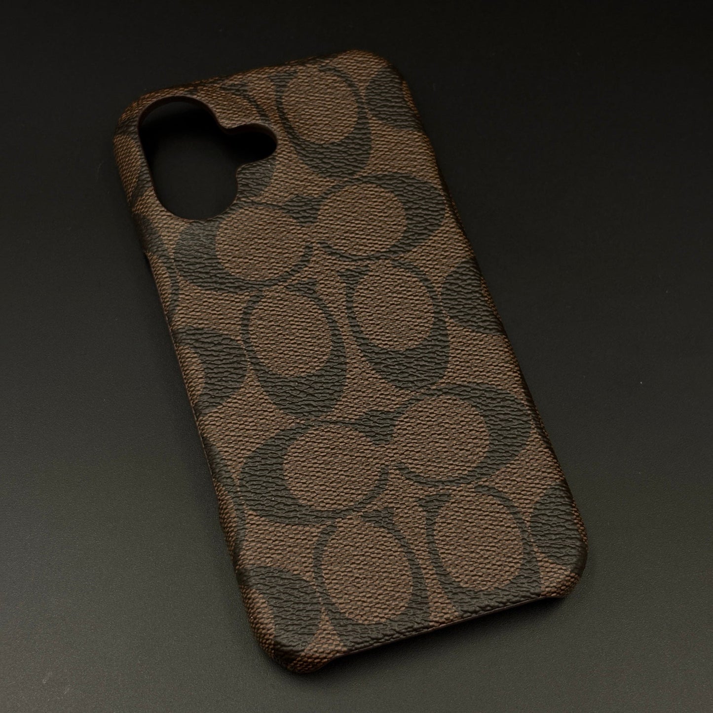 CC Pattern PU Leather Case for iPhone 17 | Monogram Soft Touch Protection