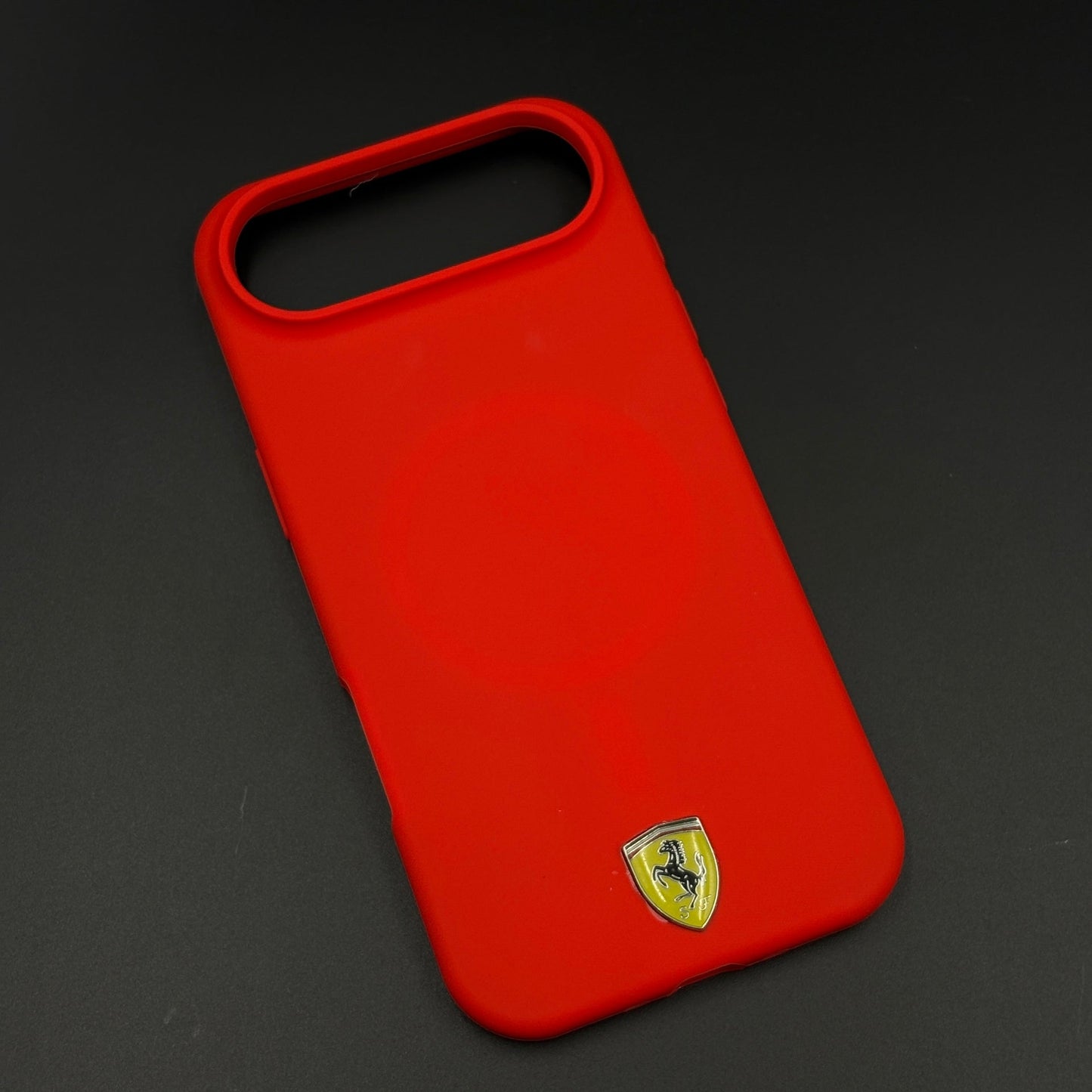 Rosso Red Racing Emblem Mobile Case Cover for iPhone 17 Air | Soft Silicone Touch | Sports Edition | Hidden MagSafe