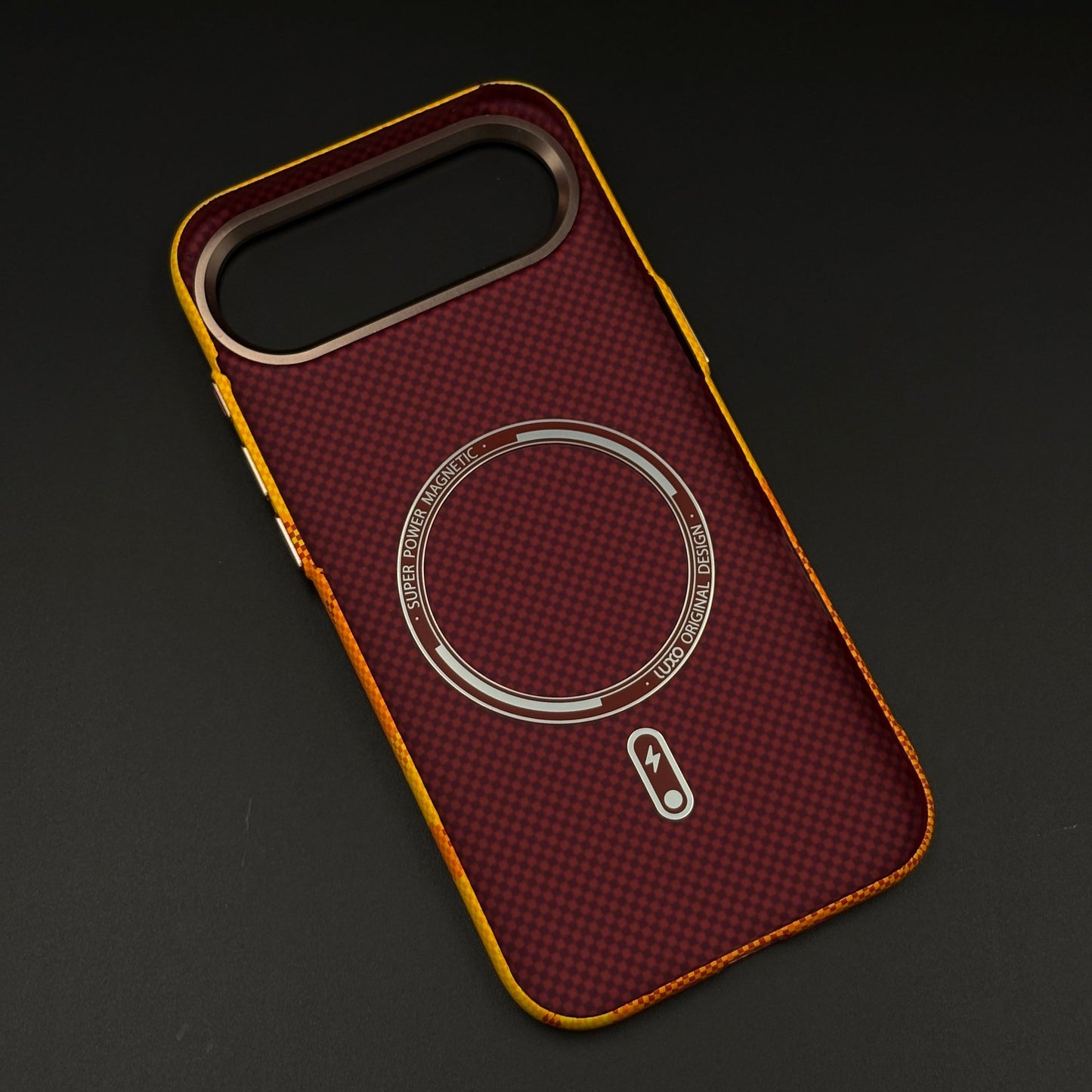 Yellow Canyon Art Slim Mobile Case Cover for iPhone 17 Air | Rare Aramid Texture | Real Carbon Fibre Feel | Hidden MagSafe