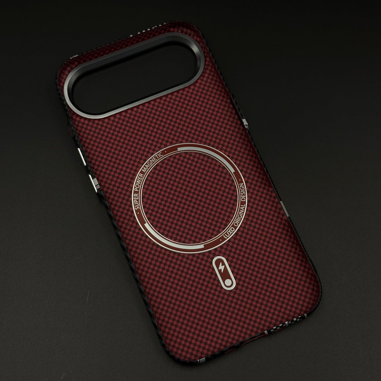 Striped Black Slim Mobile Case Cover for iPhone 17 Air | Rare Aramid Texture Finish | Real Carbon Fibre Feel | Hidden MagSafe