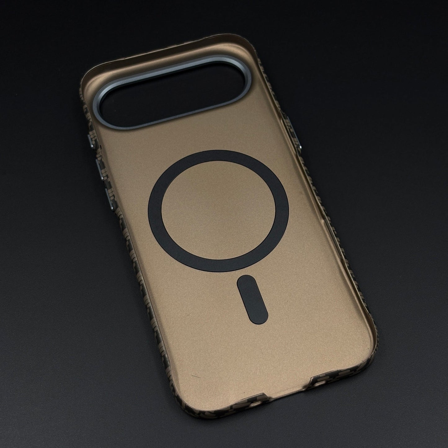 Brown Geometric Slim Mobile Case Cover for iPhone 17 Air | Rare Aramid Texture Finish | Real Carbon Fibre Feel | Hidden MagSafe
