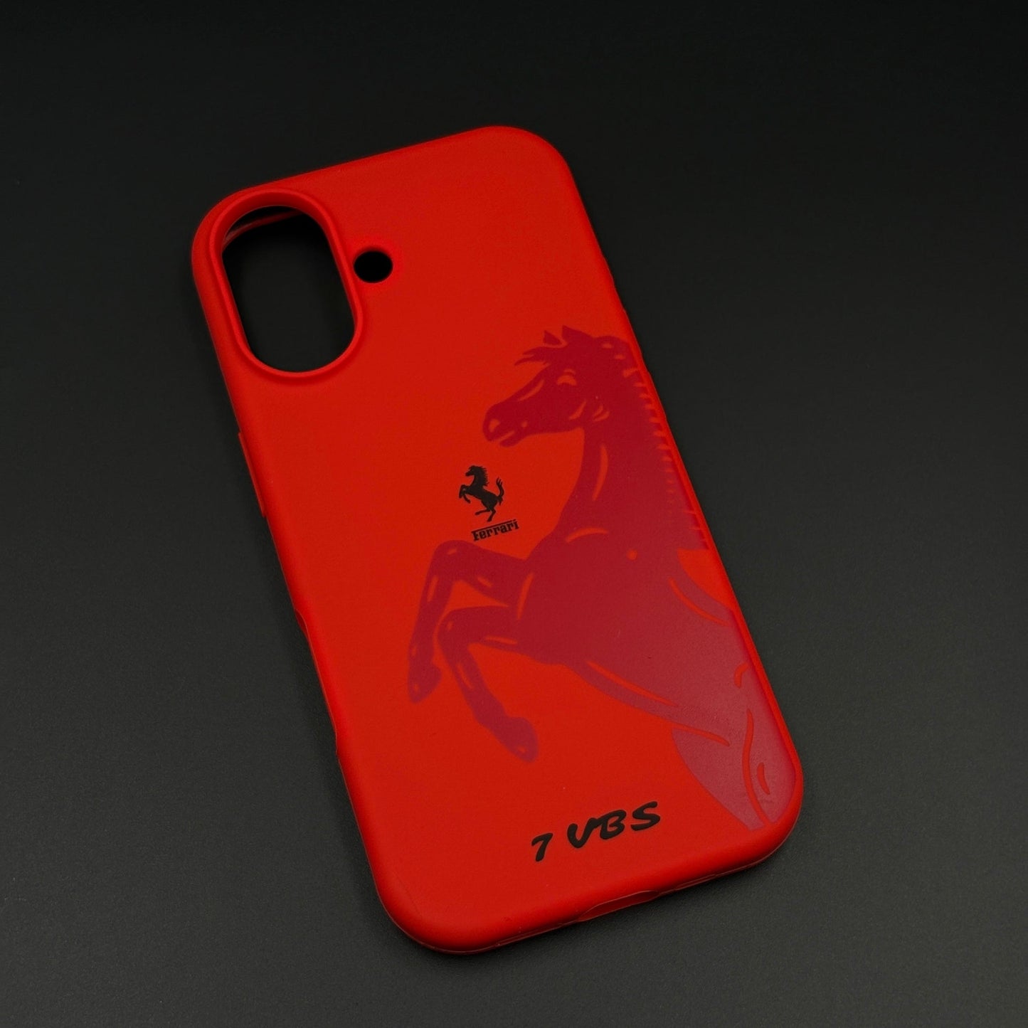 FR Horse Silhouette Red Mobile Case Cover for iPhone 17 | Soft Silicone Touch | Sports Edition