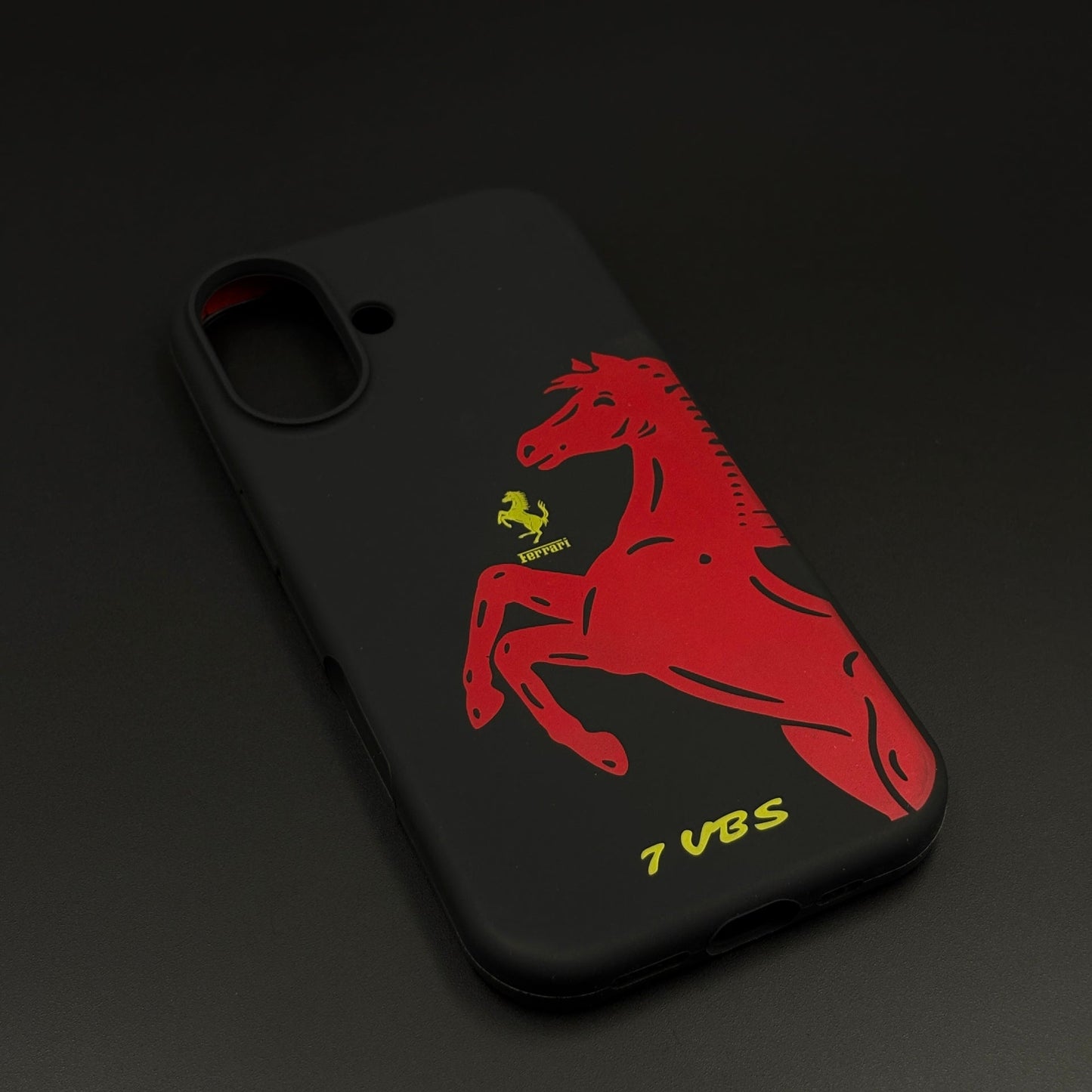FR Horse Silhouette Black Mobile Case Cover for iPhone 17 | Soft Silicone Touch | Sports Edition