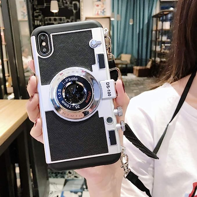 3D Vintage Camera Case for iPhone 15 Series | Retro Designer | Detachable Sling