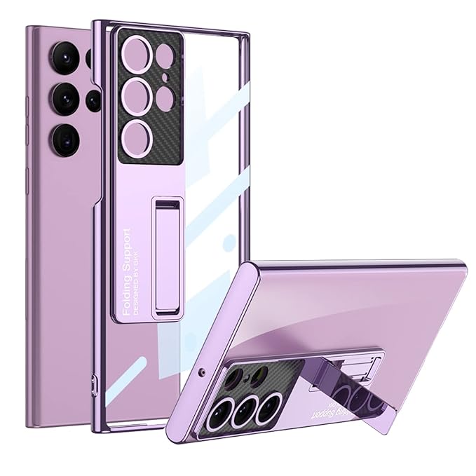 Samsung Galaxy S24 Transparent Slim Case Cover With Kickstand (Fits only Samsung Galaxy S24)