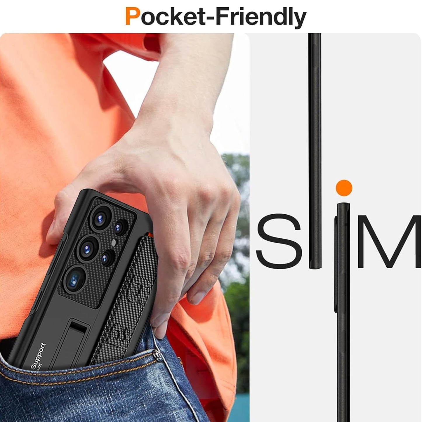 Shockproof Kickstand Case for Samsung Galaxy S25 Ultra with Wristband Grip & Protective Cover