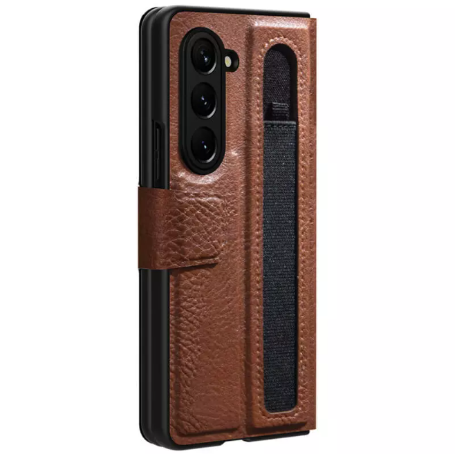 Samsung Galaxy Z Fold 5 Nillkin Aoge Leather Flip Case Cover Clearance Sale