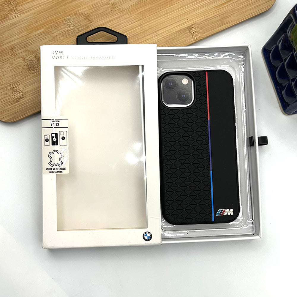 Sports Car M Dual Tone Case for iPhone 16 Series | Performance Series | Designer TPU | Leather Hybrid