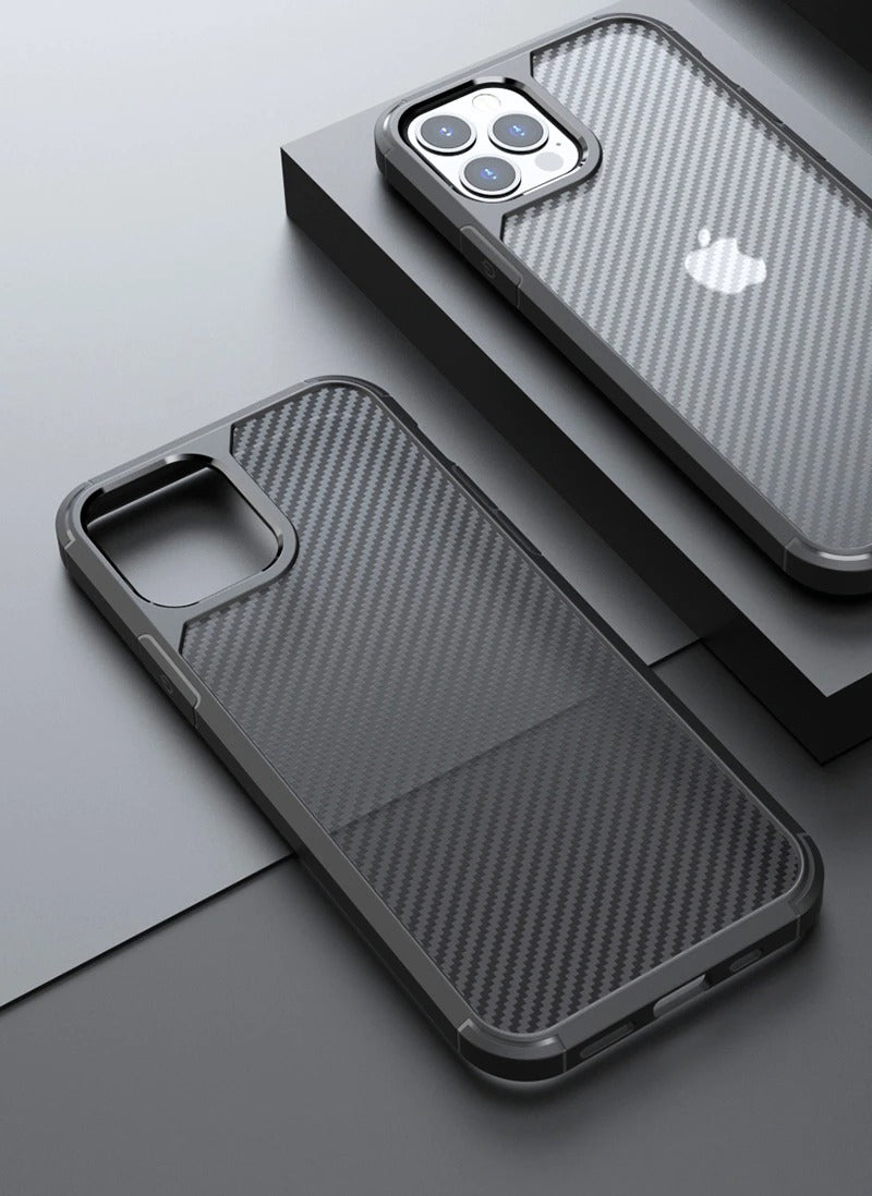 iPhone Matte Carbon Fiber Design Shockproof Case Cover