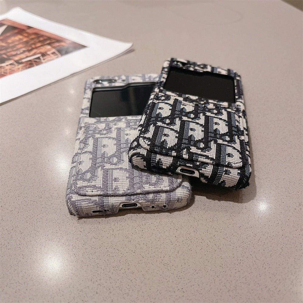 Samsung Galaxy Z Flip 5 Luxury Brand CD Card Holder Case Cover