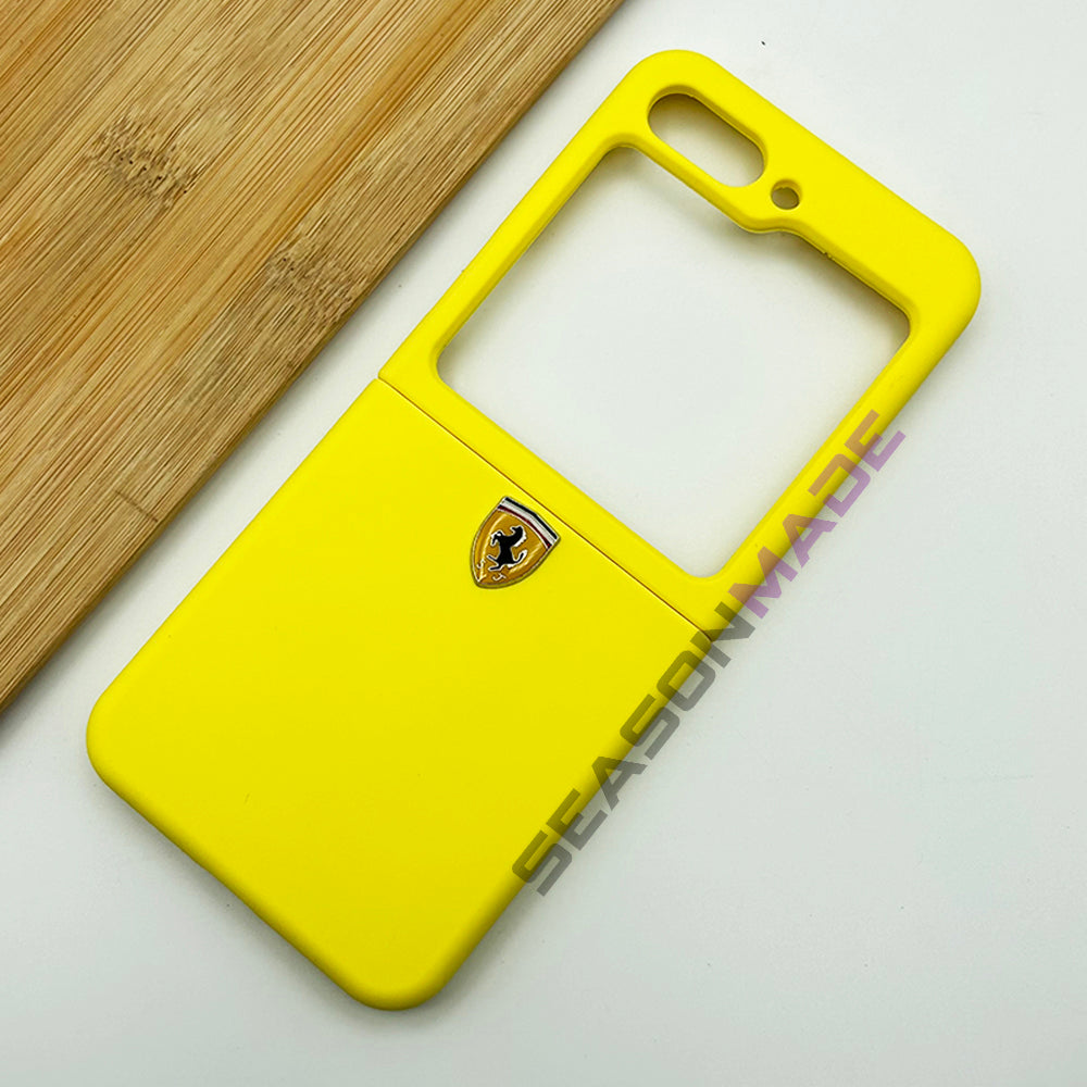 Samsung Galaxy Z Flip 7 FE FR Sports Car Logo Case Cover