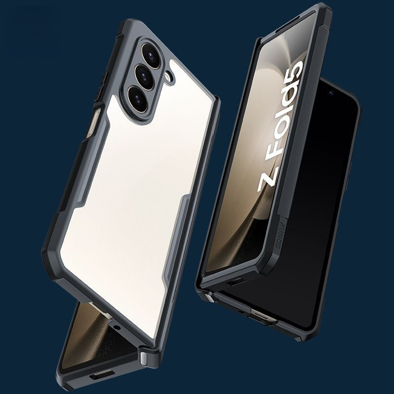 Hybrid Glass & Acrylic Case for Samsung Galaxy Z Fold 7 | Rugged Shockproof Airbags Bumper
