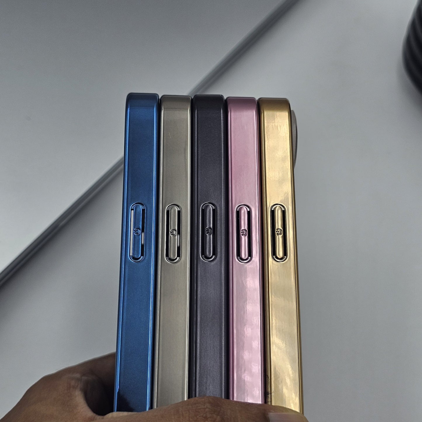 iPhone 16E Luxury Backplane Glass Chromatic Lens Shield Case Cover