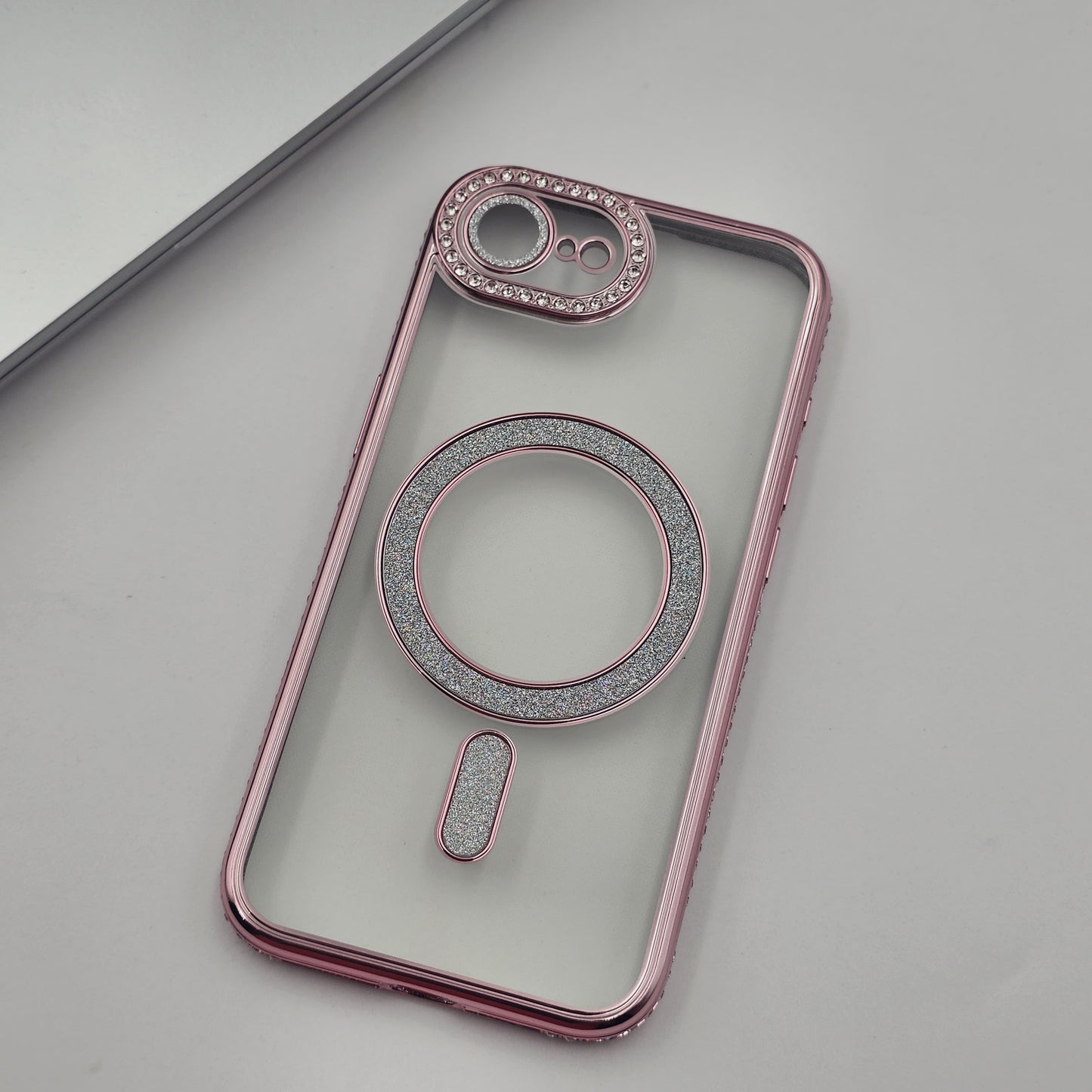 iPhone 16E Luxury Side Diamond Shimmer Magsafe Case