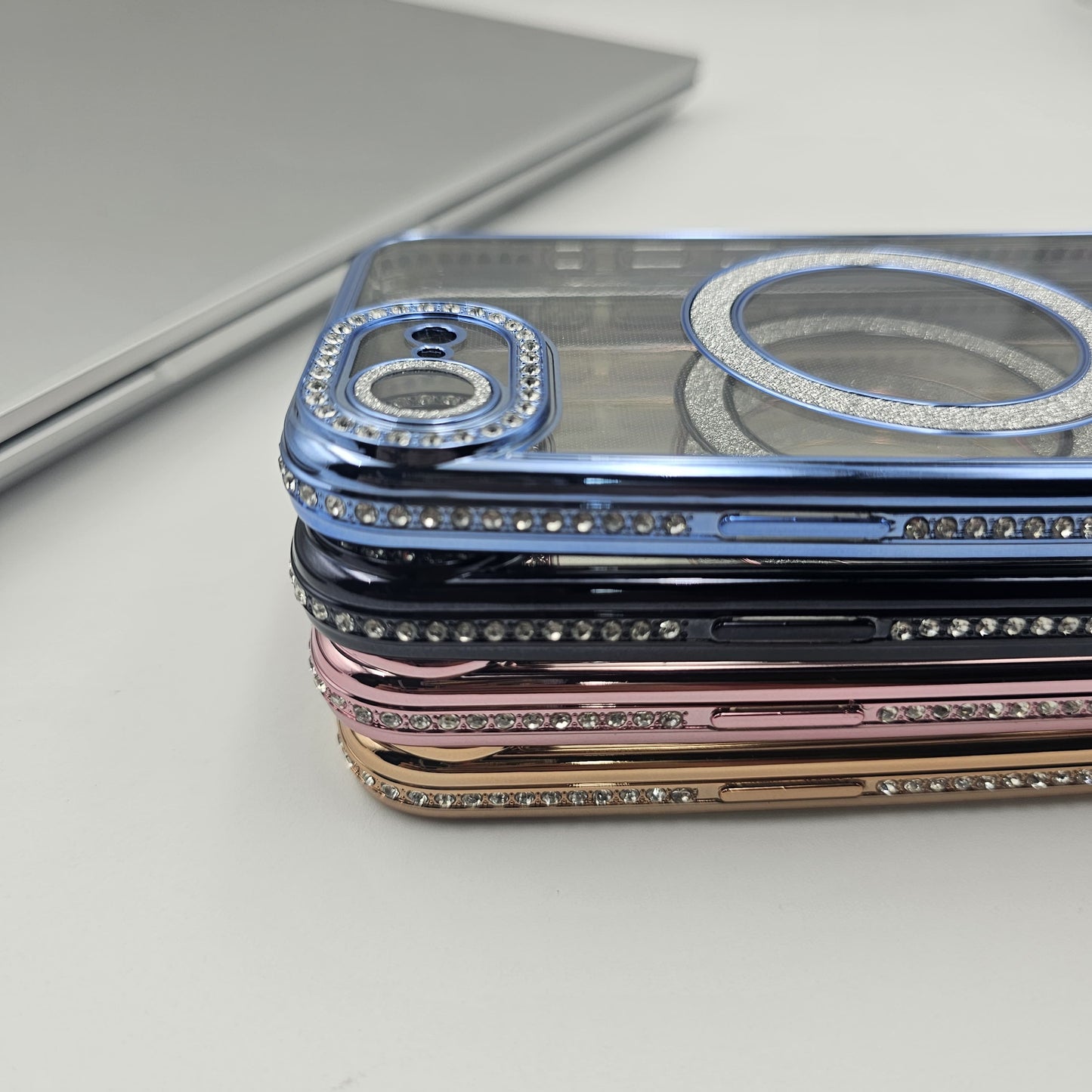 iPhone 16E Luxury Side Diamond Shimmer Magsafe Case