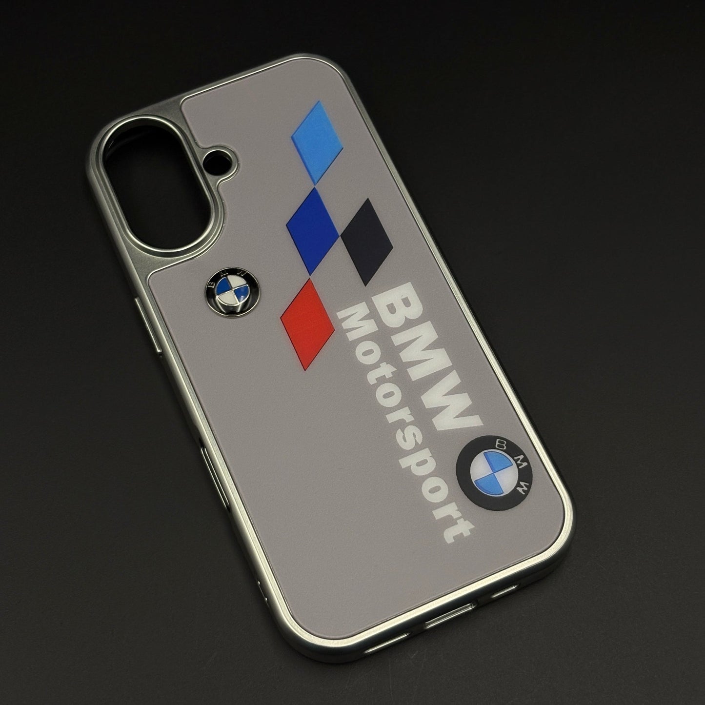 Motorsport Metal Style Frame Hard Case Cover for iPhone 17