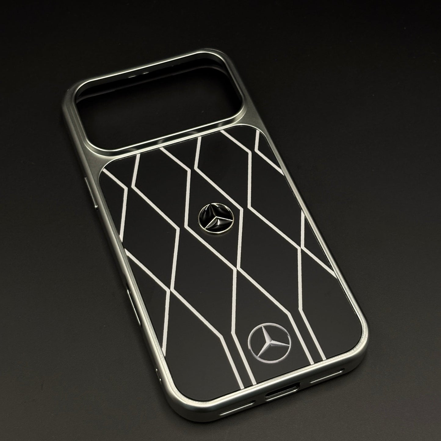 Merc Motorsport Inspired Metal Style Frame Case Cover for iPhone 17 Series