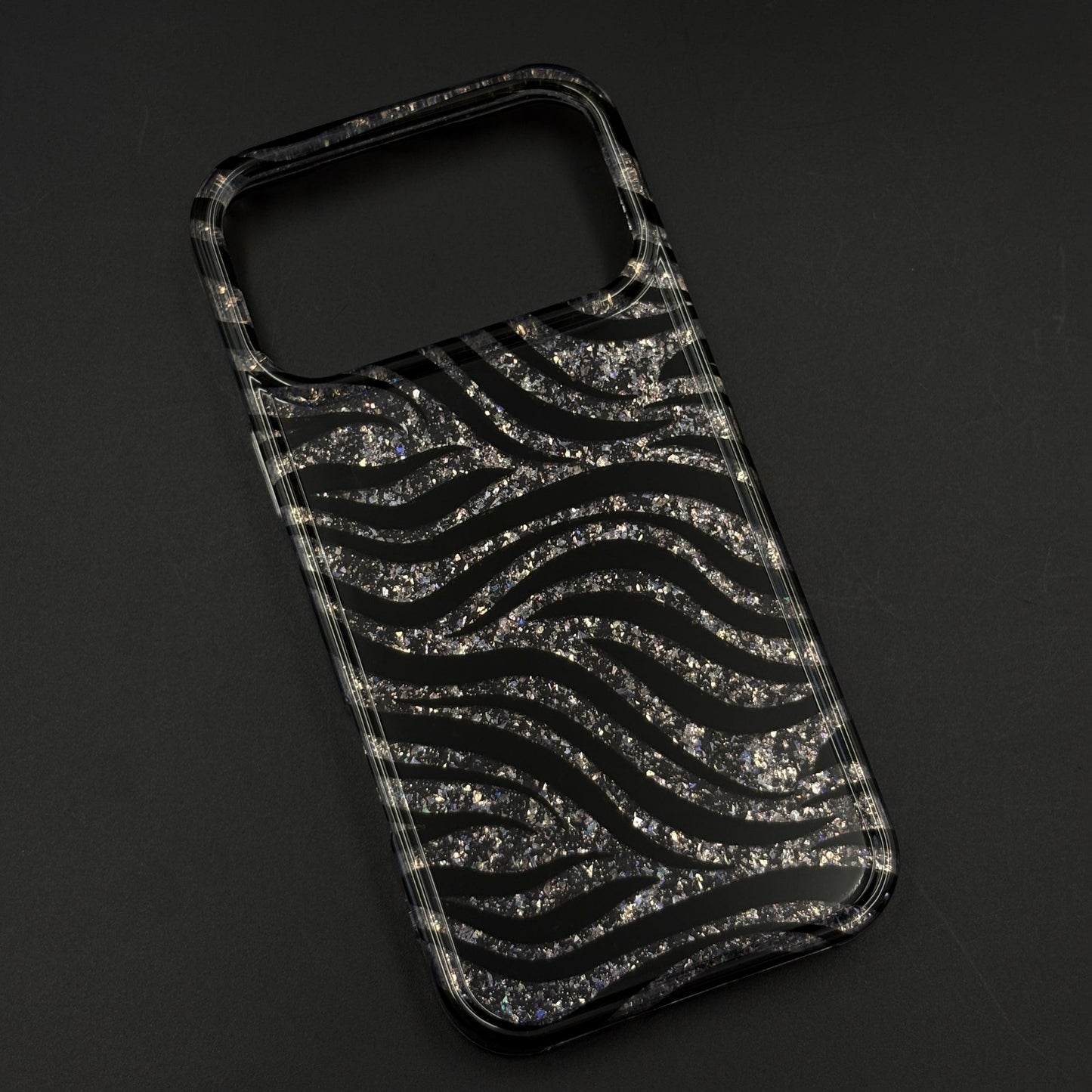 Midnight Glitter Wave Protective Case for iPhone 17 Series