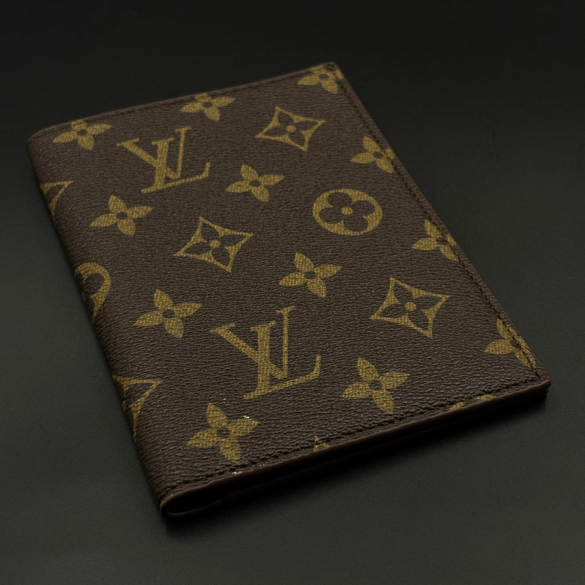 Luxury Monogram Passport Case Cover with Cardholder Slot for Travel with Box