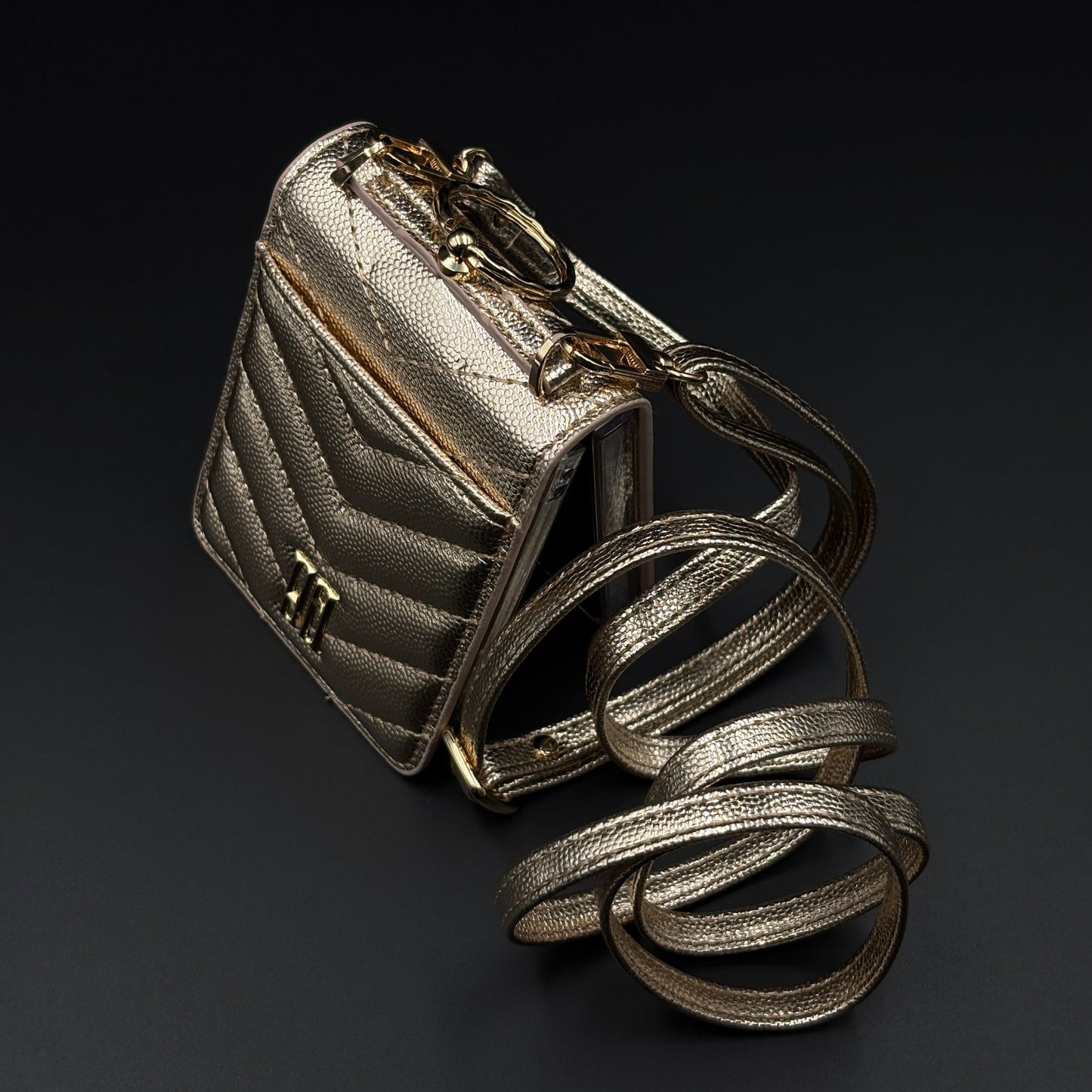 Puffer Cardholder Sling Phone Case Cover for Samsung Galaxy Z Flip 7 | Quilted Strap Wallet Cover