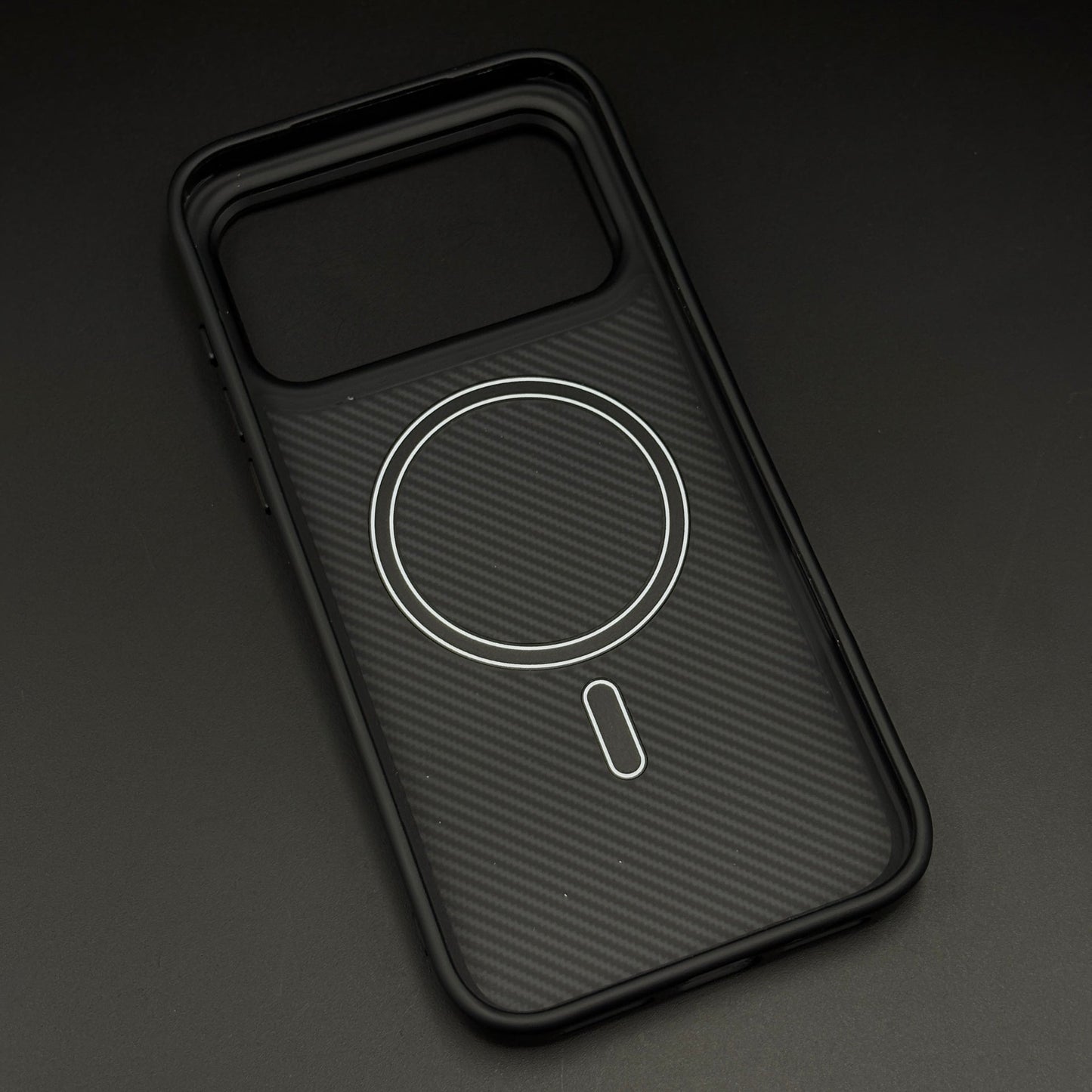 Stealth Carbon Fiber Hidden MagSafe Mobile Case Cover for iPhone 17 Series