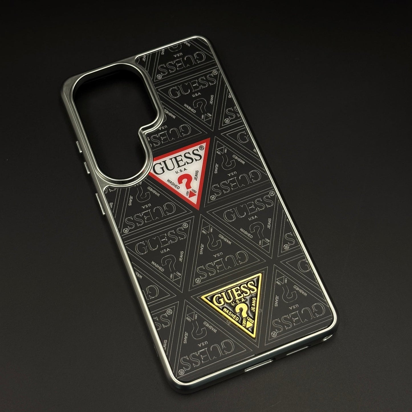 GS Fashion Brand Metal Style Frame Case Cover for Samsung Galaxy S26 Ultra