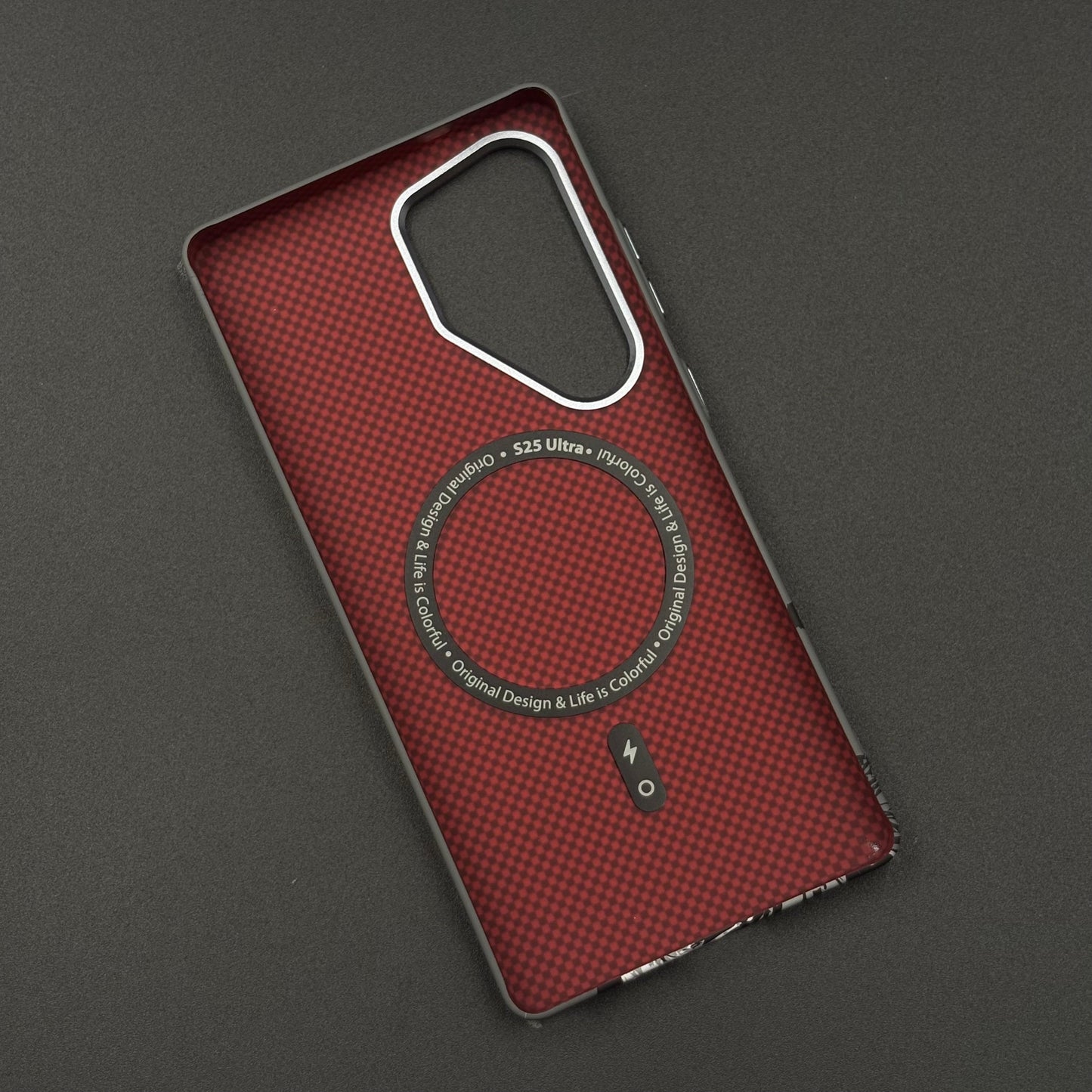 Samsung Galaxy S25 Ultra Pixelated Premium Slim Case | Rare Aramid Texture Finish | Real Carbon Fibre Feel | Hidden MagSafe