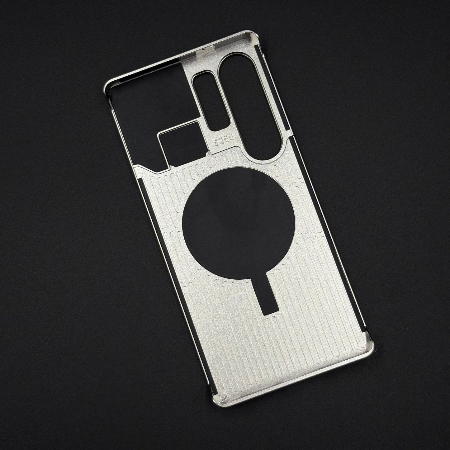 AeroFlex Aluminium Leather Case with Magsafe for Samsung Galaxy S25 Ultra | Premium Metallic Frame | Hybrid Back Cover