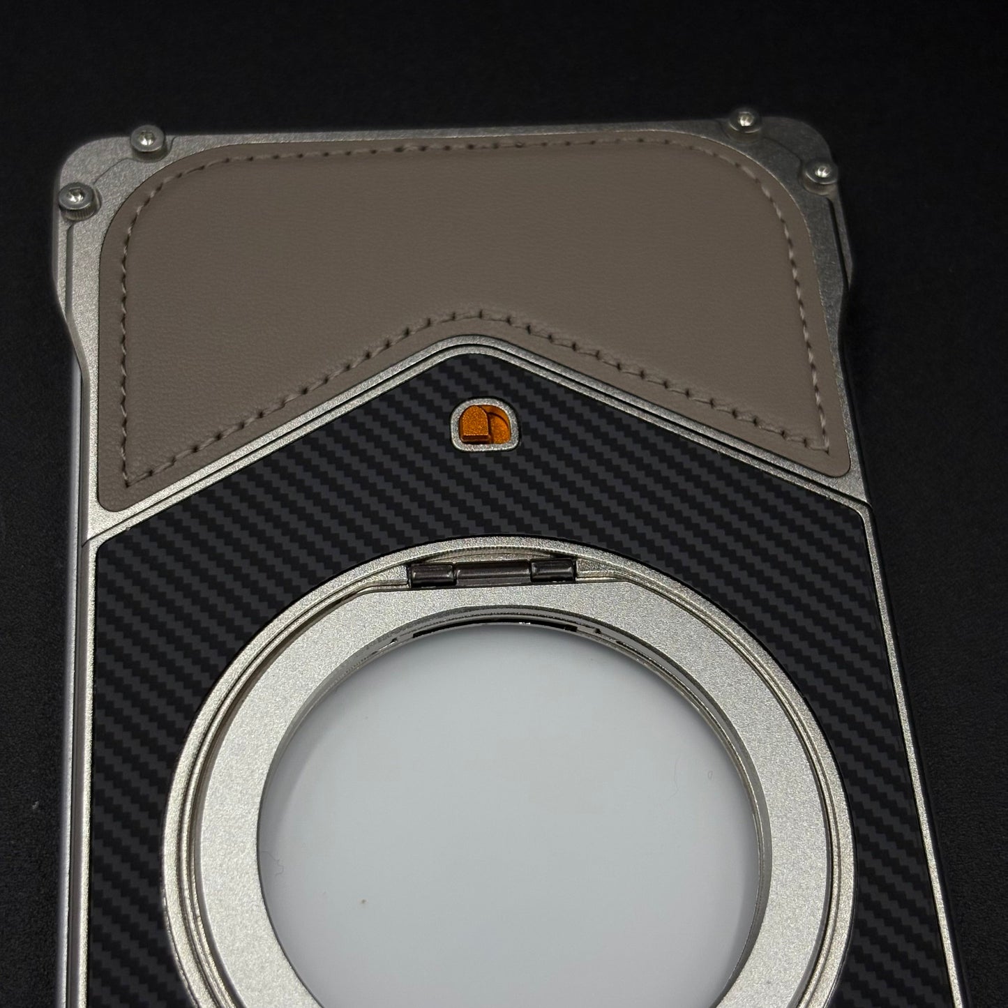Frameless Carbon Fiber Bumper Case for Samsung Galaxy S24 Ultra | 360° Rotating Magsafe Stand | Rugged Magnetic Protection