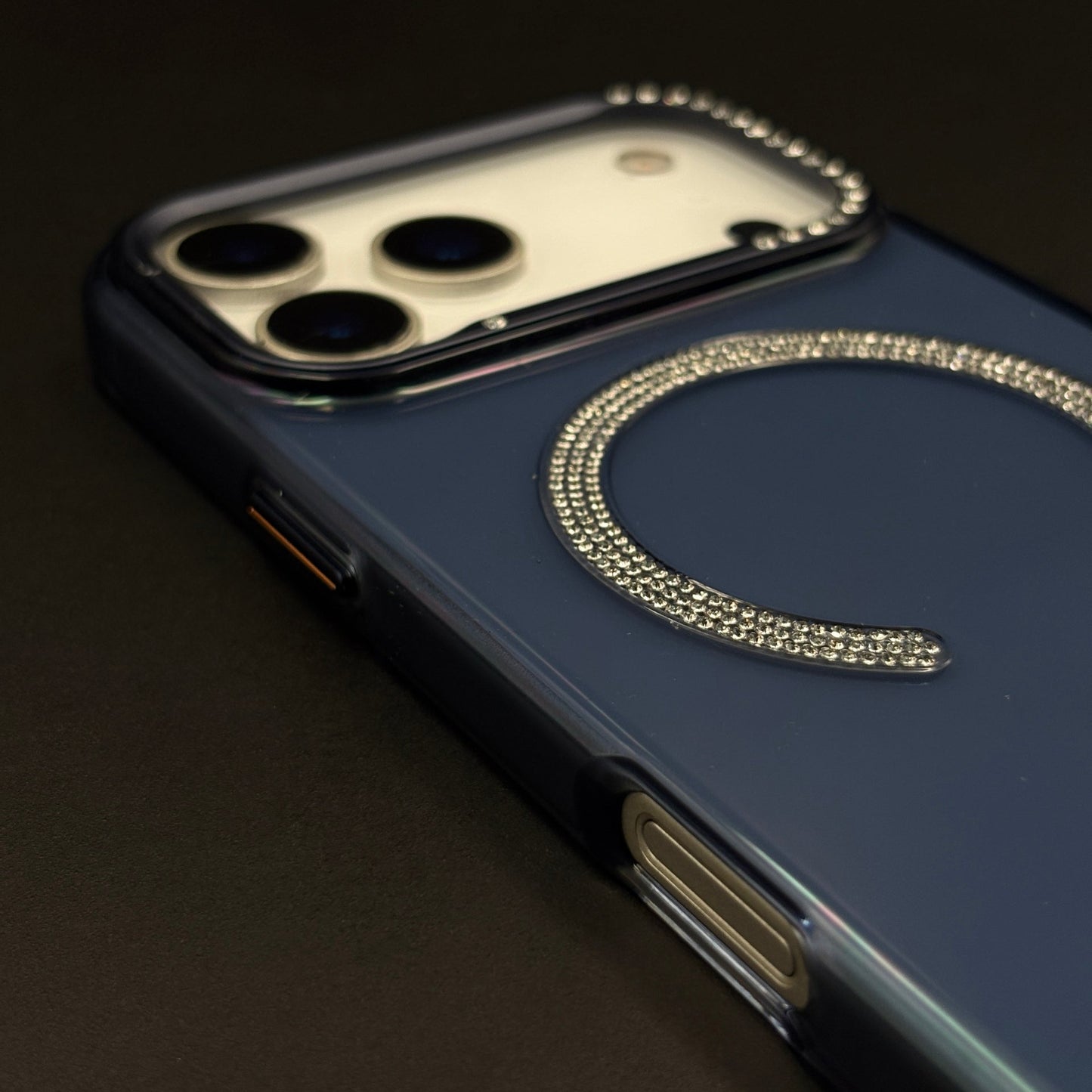 Rhinestone MagSafe Ring Case for iPhone 17 Series | Crystal Bling Wireless Charging Cover