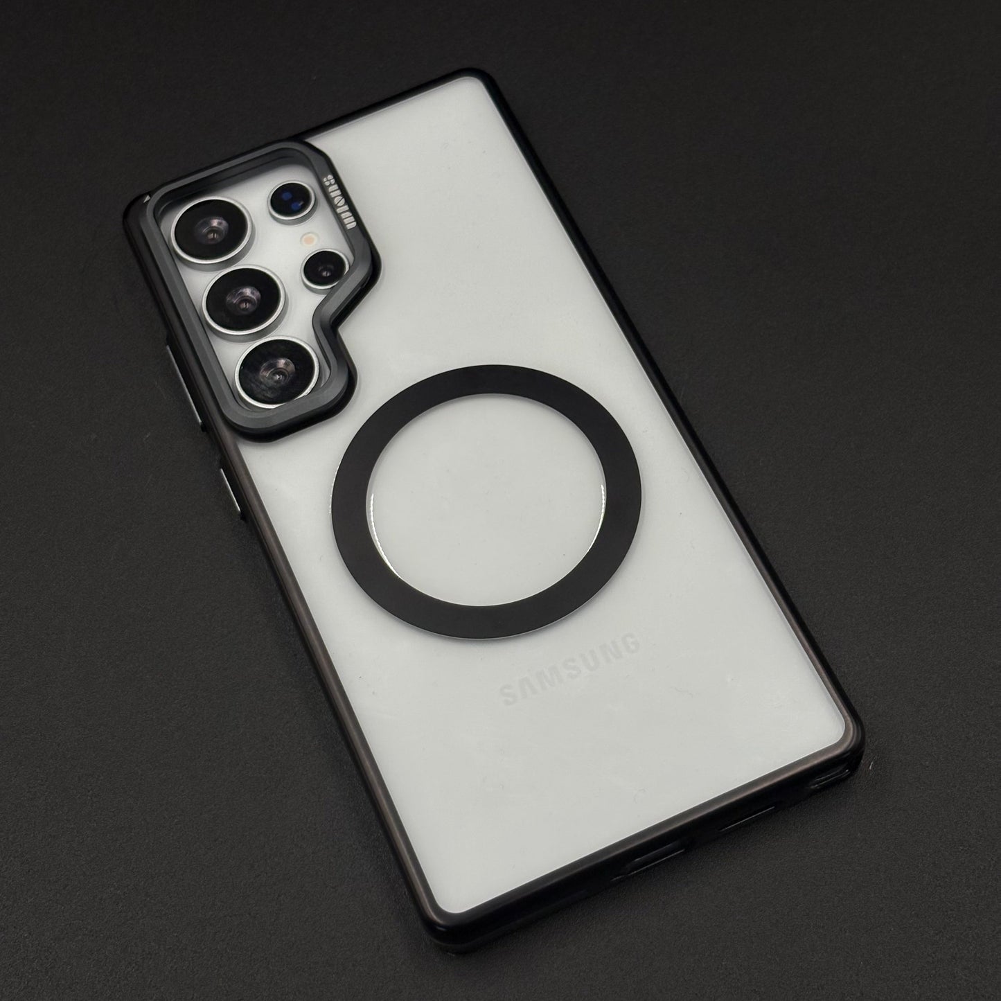 Luxury MagSafe Case for Samsung Galaxy S25 Ultra | Hard PC | Metal Camera Bump | Built-In Kickstand