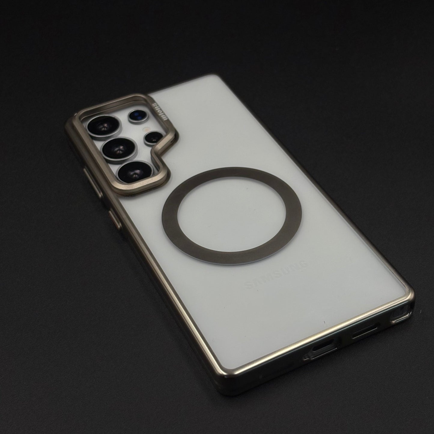 Luxury MagSafe Case for Samsung Galaxy S25 Ultra | Hard PC | Metal Camera Bump | Built-In Kickstand
